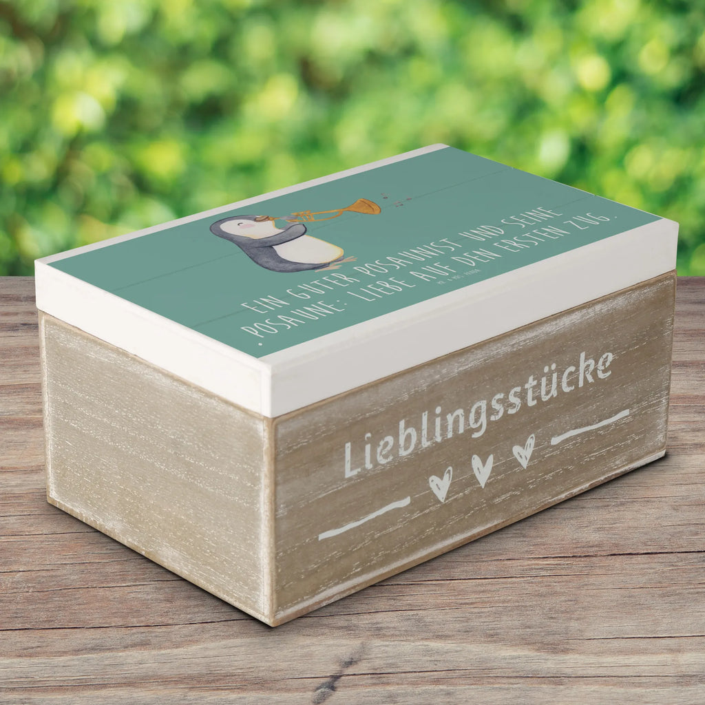 Holzkiste Posaune Liebe Holzkiste, Kiste, Schatzkiste, Truhe, Schatulle, XXL, Erinnerungsbox, Erinnerungskiste, Dekokiste, Aufbewahrungsbox, Geschenkbox, Geschenkdose, Instrumente, Geschenke Musiker, Musikliebhaber