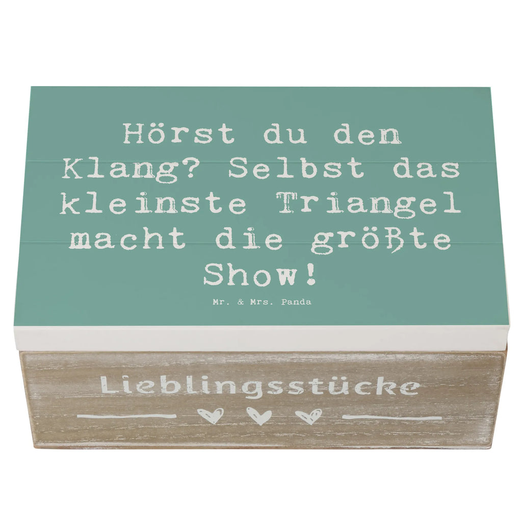 Holzkiste Spruch Triangel Klang Holzkiste, Kiste, Schatzkiste, Truhe, Schatulle, XXL, Erinnerungsbox, Erinnerungskiste, Dekokiste, Aufbewahrungsbox, Geschenkbox, Geschenkdose, Instrumente, Geschenke Musiker, Musikliebhaber