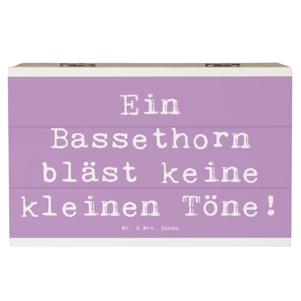 Holzkiste Spruch Ein Bassethorn bläst keine kleinen Töne! Holzkiste, Kiste, Schatzkiste, Truhe, Schatulle, XXL, Erinnerungsbox, Erinnerungskiste, Dekokiste, Aufbewahrungsbox, Geschenkbox, Geschenkdose, Instrumente, Geschenke Musiker, Musikliebhaber