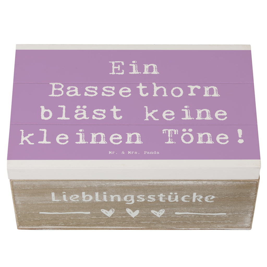 Holzkiste Spruch Ein Bassethorn bläst keine kleinen Töne! Holzkiste, Kiste, Schatzkiste, Truhe, Schatulle, XXL, Erinnerungsbox, Erinnerungskiste, Dekokiste, Aufbewahrungsbox, Geschenkbox, Geschenkdose, Instrumente, Geschenke Musiker, Musikliebhaber