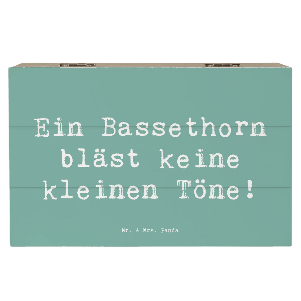 Holzkiste Spruch Ein Bassethorn bläst keine kleinen Töne! Holzkiste, Kiste, Schatzkiste, Truhe, Schatulle, XXL, Erinnerungsbox, Erinnerungskiste, Dekokiste, Aufbewahrungsbox, Geschenkbox, Geschenkdose, Instrumente, Geschenke Musiker, Musikliebhaber