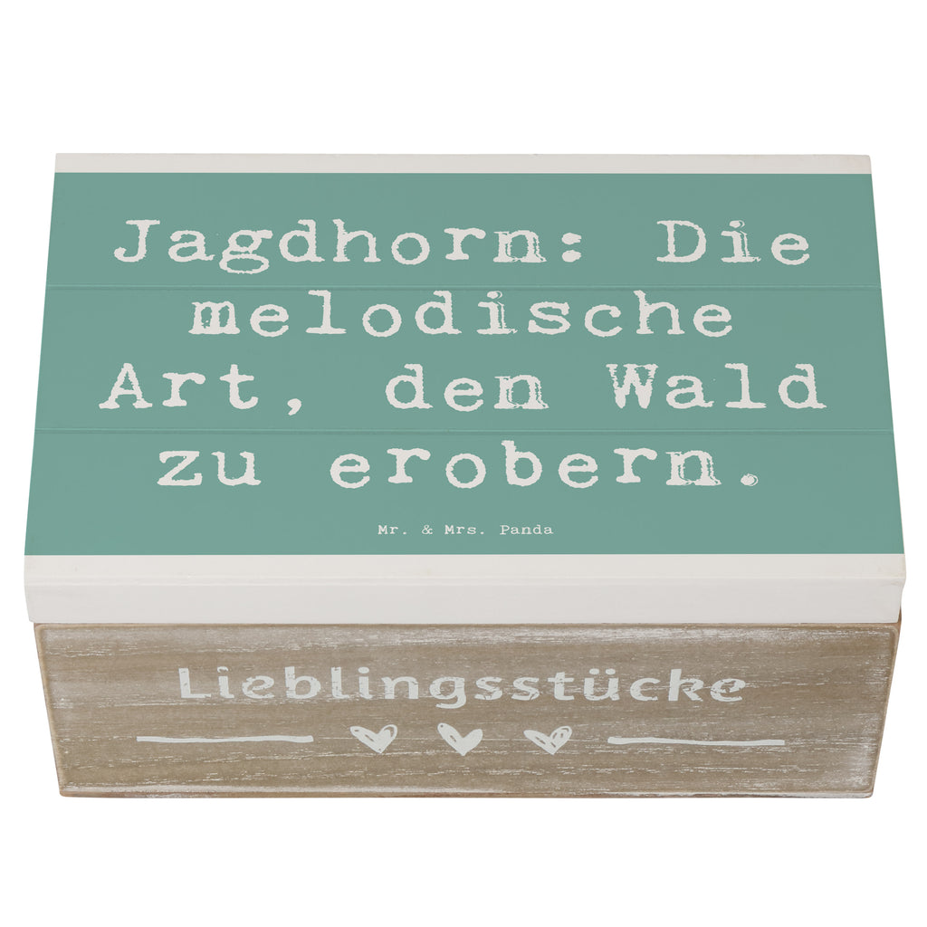 Holzkiste Spruch Jagdhorn Magie Holzkiste, Kiste, Schatzkiste, Truhe, Schatulle, XXL, Erinnerungsbox, Erinnerungskiste, Dekokiste, Aufbewahrungsbox, Geschenkbox, Geschenkdose, Instrumente, Geschenke Musiker, Musikliebhaber