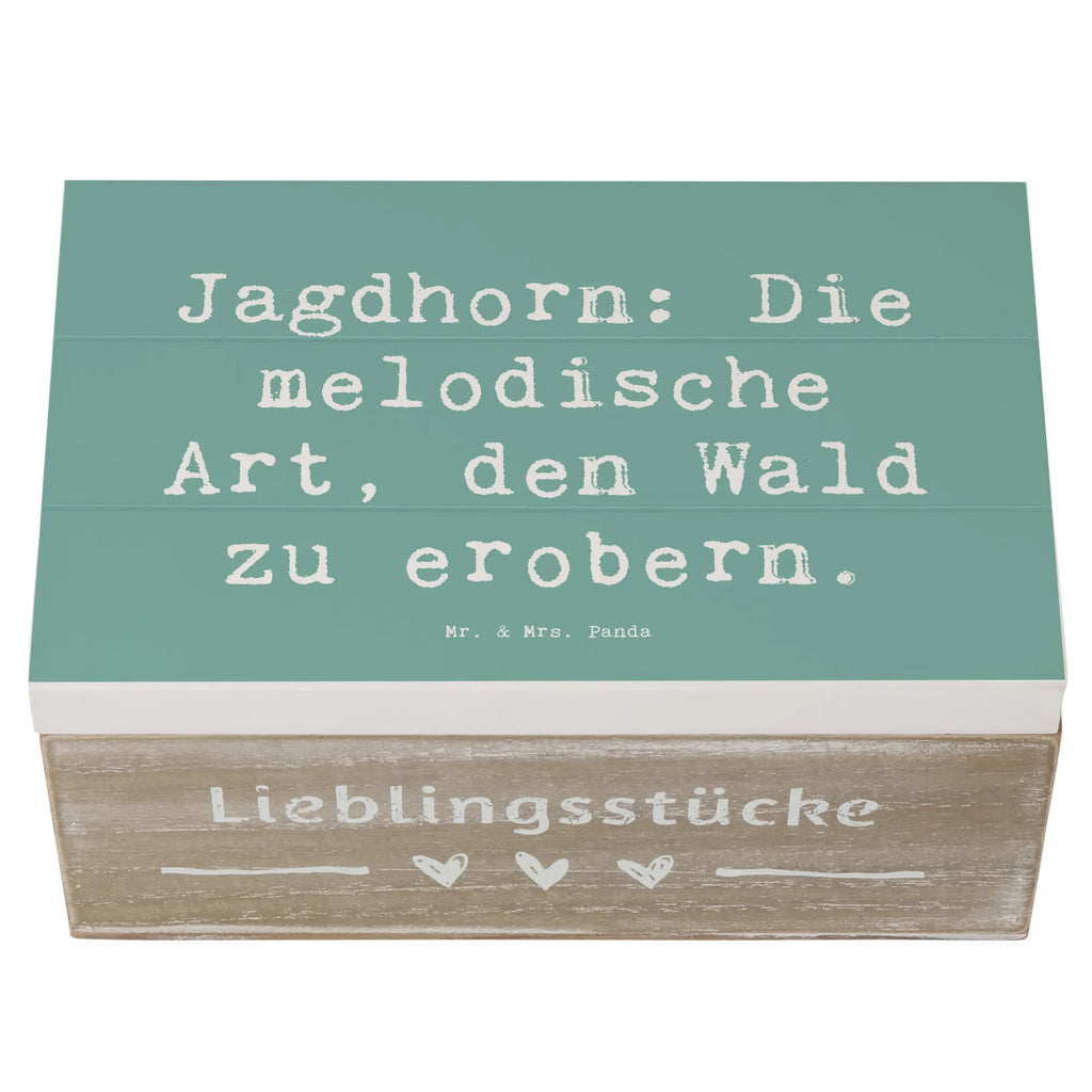 Holzkiste Spruch Jagdhorn Magie Holzkiste, Kiste, Schatzkiste, Truhe, Schatulle, XXL, Erinnerungsbox, Erinnerungskiste, Dekokiste, Aufbewahrungsbox, Geschenkbox, Geschenkdose, Instrumente, Geschenke Musiker, Musikliebhaber