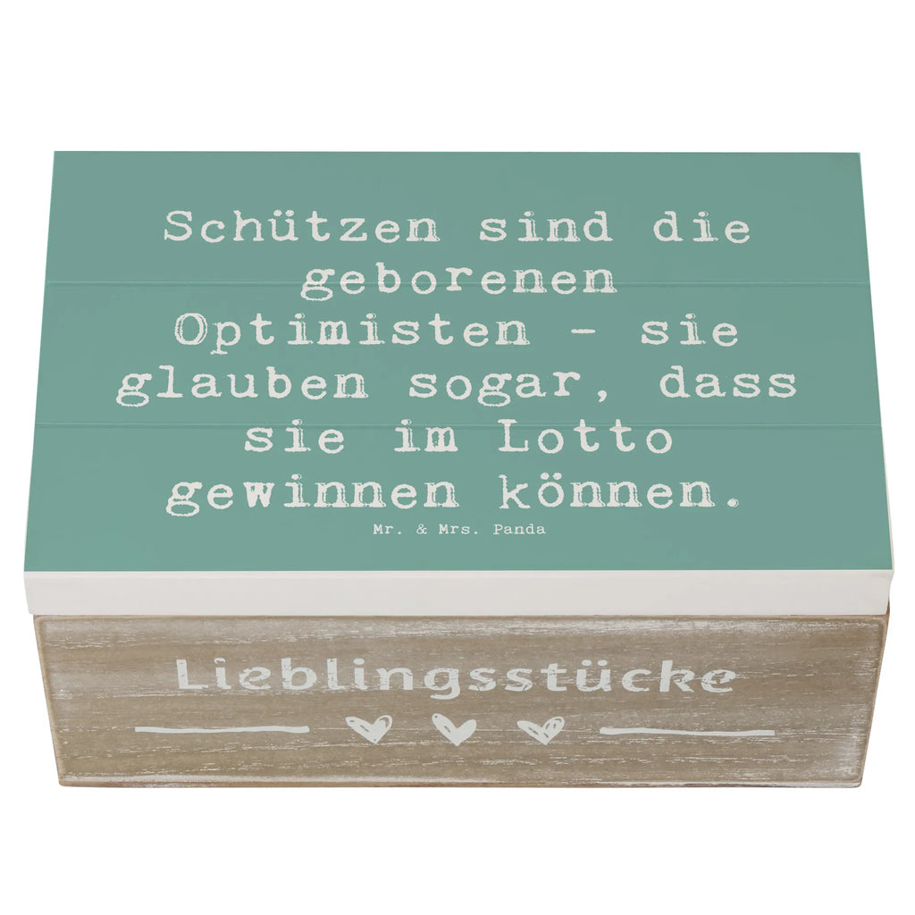 Holzkiste Spruch Schütze Optimist Holzkiste, Kiste, Schatzkiste, Truhe, Schatulle, XXL, Erinnerungsbox, Erinnerungskiste, Dekokiste, Aufbewahrungsbox, Geschenkbox, Geschenkdose, Tierkreiszeichen, Sternzeichen, Horoskop, Astrologie, Aszendent