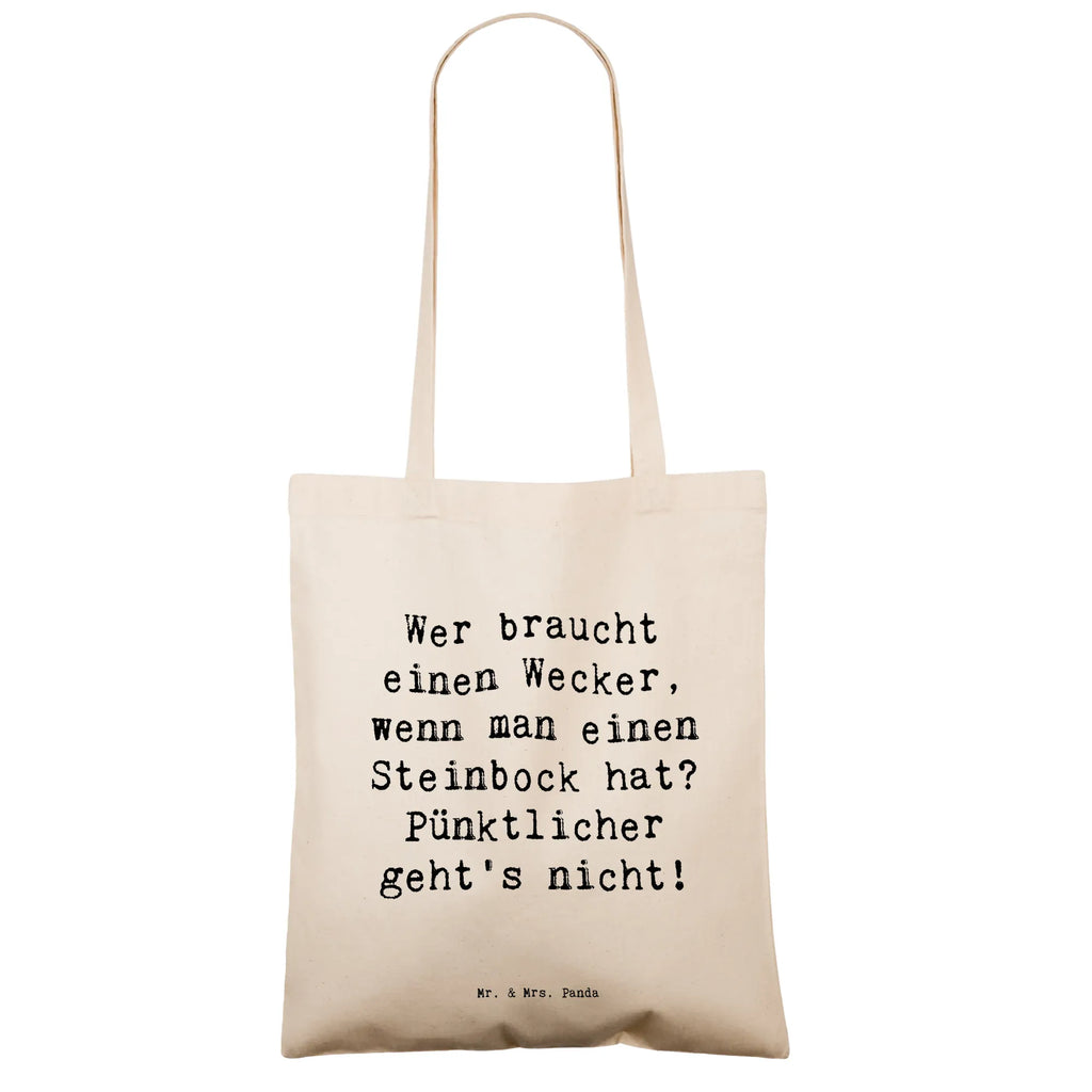 Tragetasche Spruch Steinbock Wecker Beuteltasche, Beutel, Einkaufstasche, Jutebeutel, Stoffbeutel, Tasche, Shopper, Umhängetasche, Strandtasche, Schultertasche, Stofftasche, Tragetasche, Badetasche, Jutetasche, Einkaufstüte, Laptoptasche, Tierkreiszeichen, Sternzeichen, Horoskop, Astrologie, Aszendent