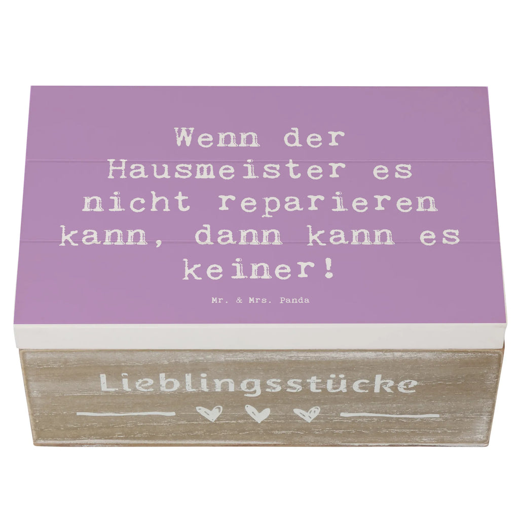 Holzkiste Spruch Wenn der Hausmeister es nicht reparieren kann, dann kann es keiner! Holzkiste, Kiste, Schatzkiste, Truhe, Schatulle, XXL, Erinnerungsbox, Erinnerungskiste, Dekokiste, Aufbewahrungsbox, Geschenkbox, Geschenkdose, Beruf, Ausbildung, Jubiläum, Abschied, Rente, Kollege, Kollegin, Geschenk, Schenken, Arbeitskollege, Mitarbeiter, Firma, Danke, Dankeschön