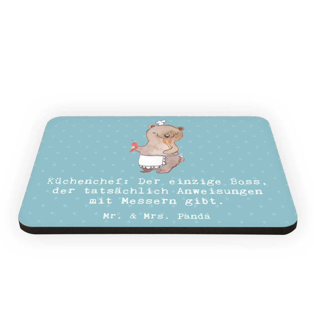 Magnet Küchenchef: Der einzige Boss, der tatsächlich Anweisungen mit Messern gibt. Kühlschrankmagnet, Pinnwandmagnet, Souvenir Magnet, Motivmagnete, Dekomagnet, Whiteboard Magnet, Notiz Magnet, Kühlschrank Dekoration, Beruf, Ausbildung, Jubiläum, Abschied, Rente, Kollege, Kollegin, Geschenk, Schenken, Arbeitskollege, Mitarbeiter, Firma, Danke, Dankeschön