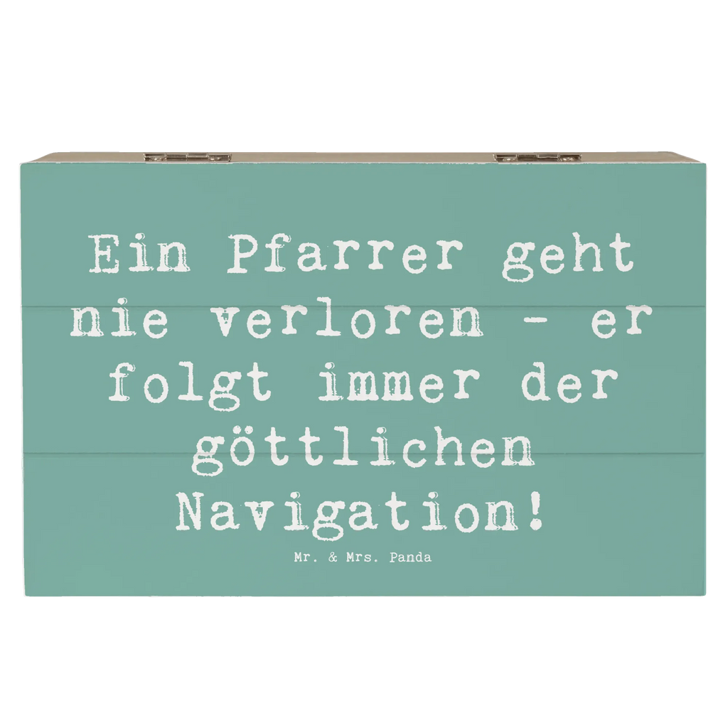 Holzkiste Spruch Ein Pfarrer geht nie verloren - er folgt immer der göttlichen Navigation! Holzkiste, Kiste, Schatzkiste, Truhe, Schatulle, XXL, Erinnerungsbox, Erinnerungskiste, Dekokiste, Aufbewahrungsbox, Geschenkbox, Geschenkdose, Beruf, Ausbildung, Jubiläum, Abschied, Rente, Kollege, Kollegin, Geschenk, Schenken, Arbeitskollege, Mitarbeiter, Firma, Danke, Dankeschön