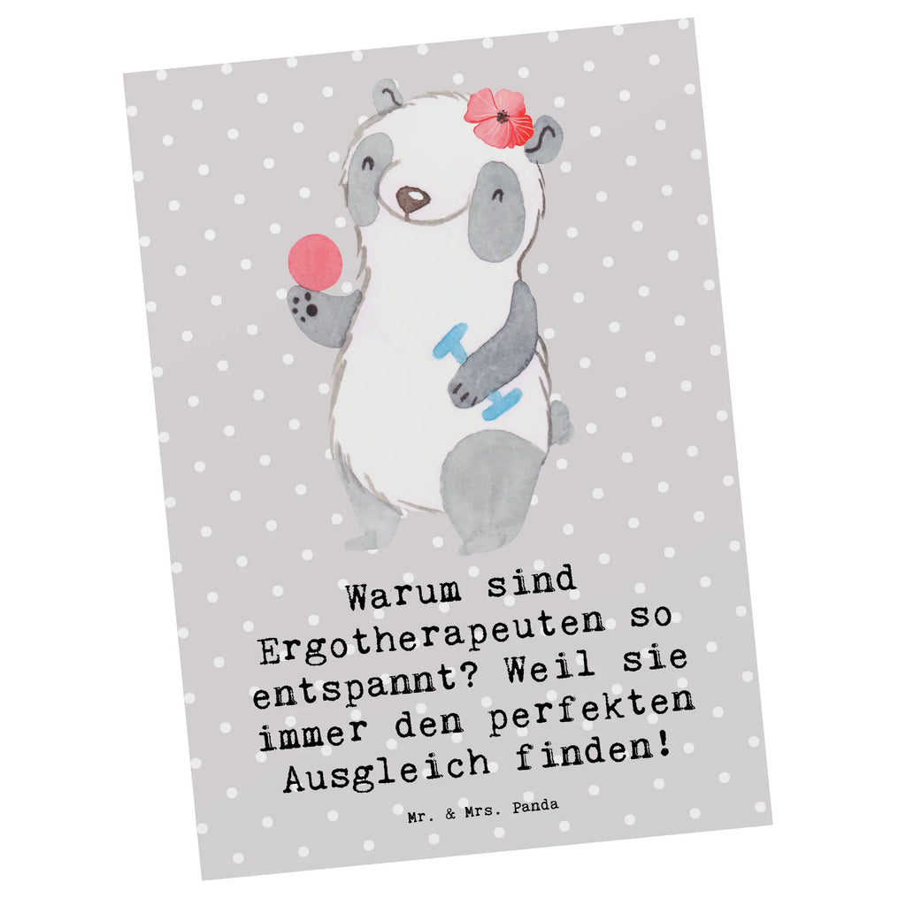Postcard Warum sind Ergotherapeuten so entspannt? Weil sie immer den perfekten Ausgleich finden! Postkarte, Karte, Geschenkkarte, Grußkarte, Einladung, Ansichtskarte, Geburtstagskarte, Einladungskarte, Dankeskarte, Ansichtskarten, Einladung Geburtstag, Einladungskarten Geburtstag, Beruf, Ausbildung, Jubiläum, Abschied, Rente, Kollege, Kollegin, Geschenk, Schenken, Arbeitskollege, Mitarbeiter, Firma, Danke, Dankeschön