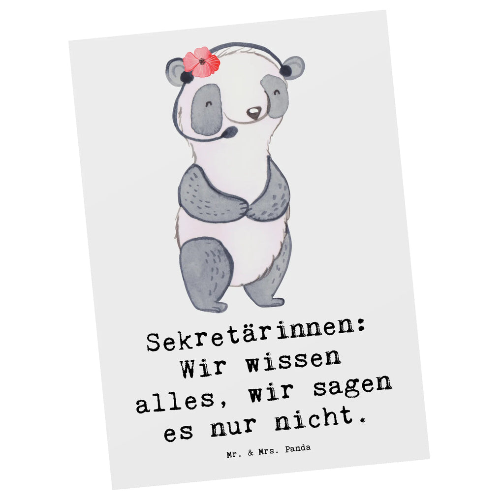 Postkarte Sekretärinnen: Wir wissen alles, wir sagen es nur nicht. Postkarte, Karte, Geschenkkarte, Grußkarte, Einladung, Ansichtskarte, Geburtstagskarte, Einladungskarte, Dankeskarte, Ansichtskarten, Einladung Geburtstag, Einladungskarten Geburtstag, Beruf, Ausbildung, Jubiläum, Abschied, Rente, Kollege, Kollegin, Geschenk, Schenken, Arbeitskollege, Mitarbeiter, Firma, Danke, Dankeschön