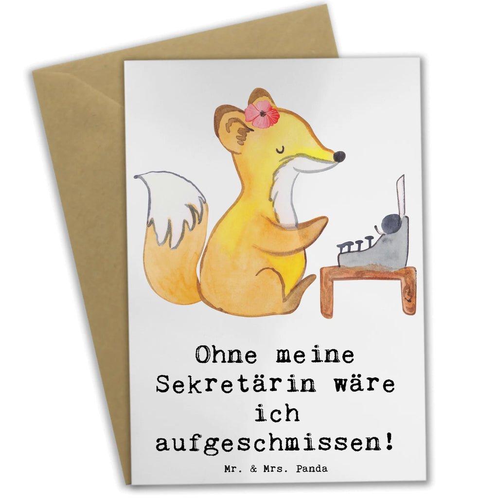 Grußkarte Ohne meine Sekretärin wäre ich aufgeschmissen! Grußkarte, Klappkarte, Einladungskarte, Glückwunschkarte, Hochzeitskarte, Geburtstagskarte, Karte, Ansichtskarten, Beruf, Ausbildung, Jubiläum, Abschied, Rente, Kollege, Kollegin, Geschenk, Schenken, Arbeitskollege, Mitarbeiter, Firma, Danke, Dankeschön