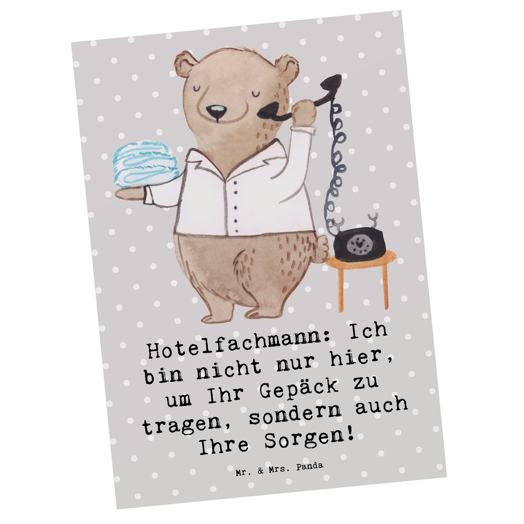 Postkarte Hotelfachmann: Ich bin nicht nur hier, um Ihr Gepäck zu tragen, sondern auch Ihre Sorgen! Postkarte, Karte, Geschenkkarte, Grußkarte, Einladung, Ansichtskarte, Geburtstagskarte, Einladungskarte, Dankeskarte, Ansichtskarten, Einladung Geburtstag, Einladungskarten Geburtstag, Beruf, Ausbildung, Jubiläum, Abschied, Rente, Kollege, Kollegin, Geschenk, Schenken, Arbeitskollege, Mitarbeiter, Firma, Danke, Dankeschön