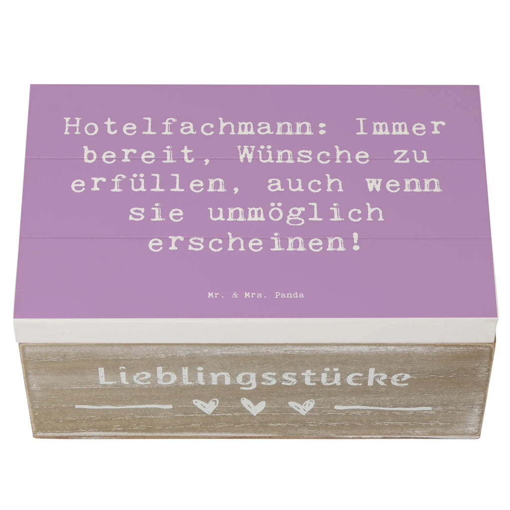 Holzkiste Spruch Hotelfachmann: Immer bereit, Wünsche zu erfüllen, auch wenn sie unmöglich erscheinen! Holzkiste, Kiste, Schatzkiste, Truhe, Schatulle, XXL, Erinnerungsbox, Erinnerungskiste, Dekokiste, Aufbewahrungsbox, Geschenkbox, Geschenkdose, Beruf, Ausbildung, Jubiläum, Abschied, Rente, Kollege, Kollegin, Geschenk, Schenken, Arbeitskollege, Mitarbeiter, Firma, Danke, Dankeschön