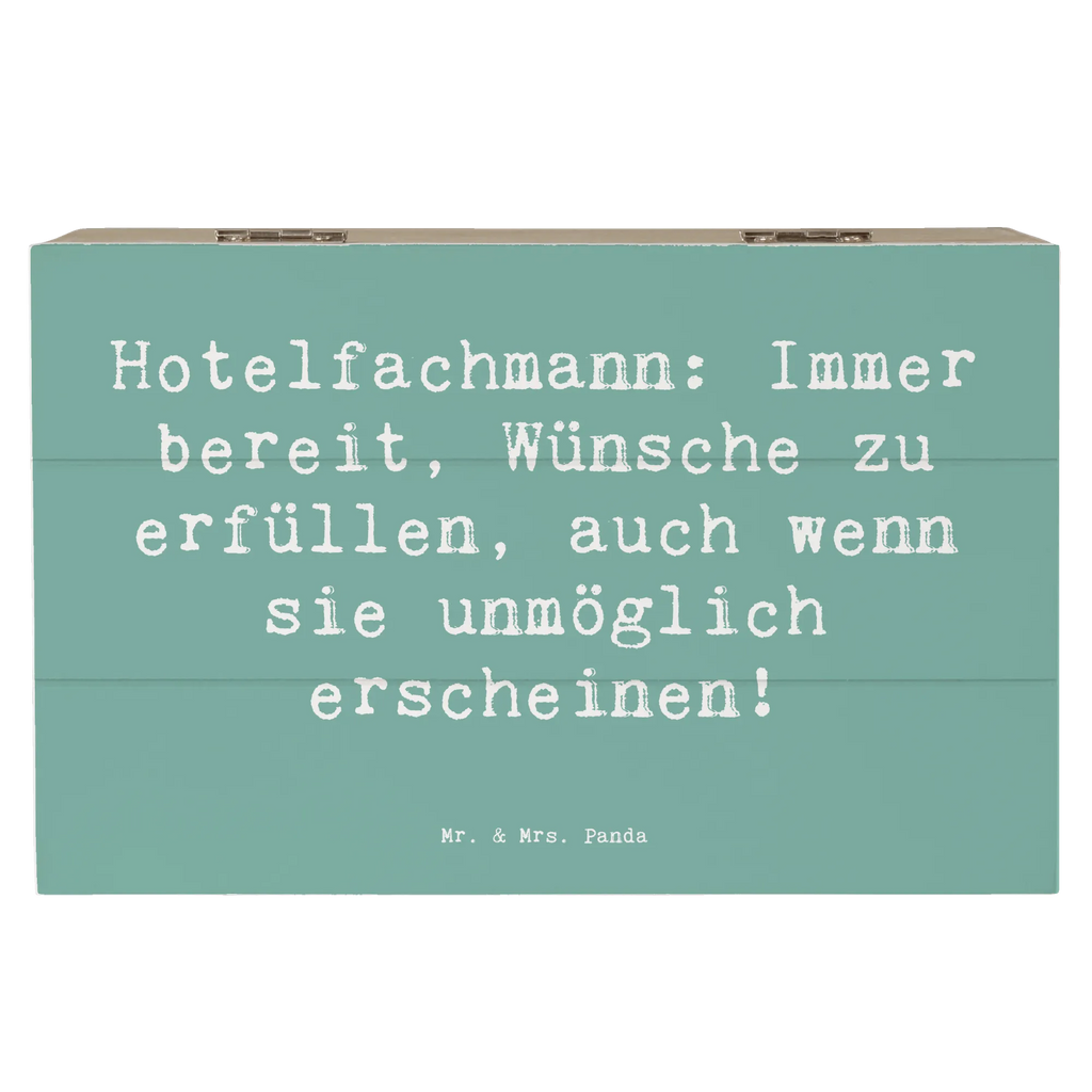 Holzkiste Spruch Hotelfachmann: Immer bereit, Wünsche zu erfüllen, auch wenn sie unmöglich erscheinen! Holzkiste, Kiste, Schatzkiste, Truhe, Schatulle, XXL, Erinnerungsbox, Erinnerungskiste, Dekokiste, Aufbewahrungsbox, Geschenkbox, Geschenkdose, Beruf, Ausbildung, Jubiläum, Abschied, Rente, Kollege, Kollegin, Geschenk, Schenken, Arbeitskollege, Mitarbeiter, Firma, Danke, Dankeschön