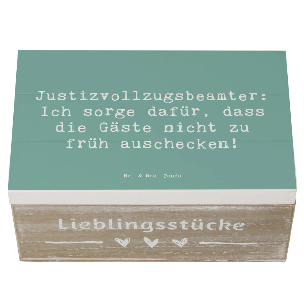 Holzkiste Spruch Justizvollzugsbeamter: Ich sorge dafür, dass die Gäste nicht zu früh auschecken! Holzkiste, Kiste, Schatzkiste, Truhe, Schatulle, XXL, Erinnerungsbox, Erinnerungskiste, Dekokiste, Aufbewahrungsbox, Geschenkbox, Geschenkdose, Beruf, Ausbildung, Jubiläum, Abschied, Rente, Kollege, Kollegin, Geschenk, Schenken, Arbeitskollege, Mitarbeiter, Firma, Danke, Dankeschön