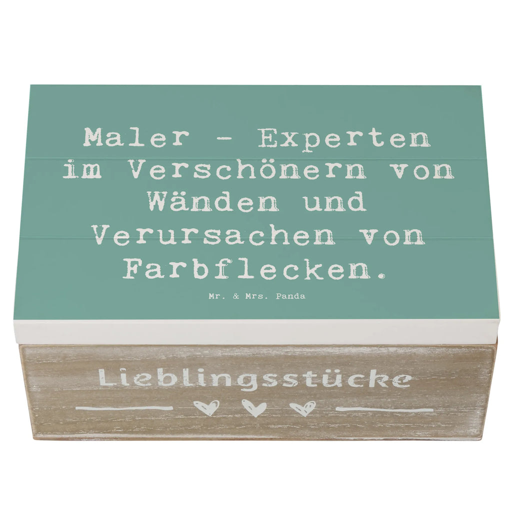 Holzkiste Spruch Maler - Experten im Verschönern von Wänden und Verursachen von Farbflecken. Holzkiste, Kiste, Schatzkiste, Truhe, Schatulle, XXL, Erinnerungsbox, Erinnerungskiste, Dekokiste, Aufbewahrungsbox, Geschenkbox, Geschenkdose, Beruf, Ausbildung, Jubiläum, Abschied, Rente, Kollege, Kollegin, Geschenk, Schenken, Arbeitskollege, Mitarbeiter, Firma, Danke, Dankeschön