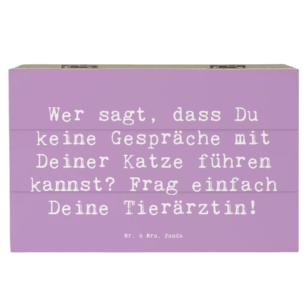 Holzkiste Spruch Wer sagt, dass Du keine Gespräche mit Deiner Katze führen kannst? Frag einfach Deine Tierärztin! Holzkiste, Kiste, Schatzkiste, Truhe, Schatulle, XXL, Erinnerungsbox, Erinnerungskiste, Dekokiste, Aufbewahrungsbox, Geschenkbox, Geschenkdose, Beruf, Ausbildung, Jubiläum, Abschied, Rente, Kollege, Kollegin, Geschenk, Schenken, Arbeitskollege, Mitarbeiter, Firma, Danke, Dankeschön