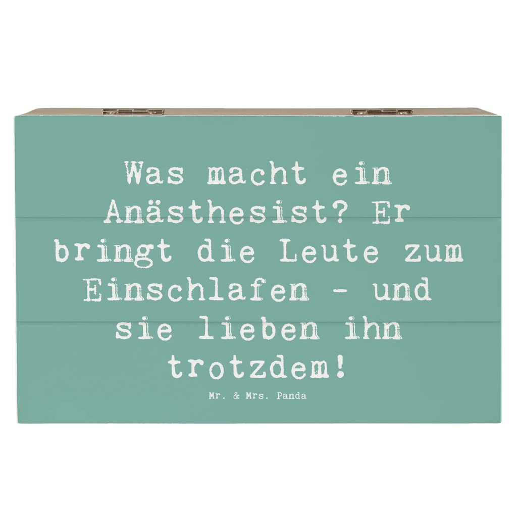 Holzkiste Spruch Was macht ein Anästhesist? Er bringt die Leute zum Einschlafen - und sie lieben ihn trotzdem! Holzkiste, Kiste, Schatzkiste, Truhe, Schatulle, XXL, Erinnerungsbox, Erinnerungskiste, Dekokiste, Aufbewahrungsbox, Geschenkbox, Geschenkdose, Beruf, Ausbildung, Jubiläum, Abschied, Rente, Kollege, Kollegin, Geschenk, Schenken, Arbeitskollege, Mitarbeiter, Firma, Danke, Dankeschön