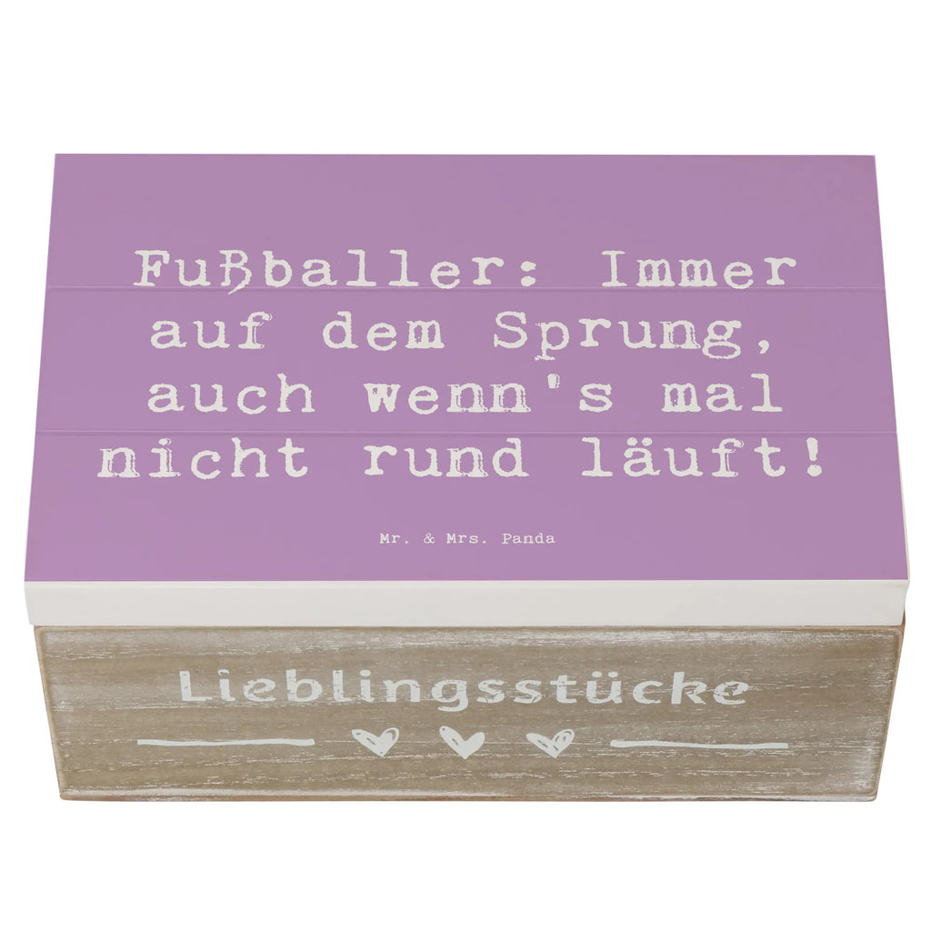 Holzkiste Spruch Fußballer: Immer auf dem Sprung, auch wenn's mal nicht rund läuft! Holzkiste, Kiste, Schatzkiste, Truhe, Schatulle, XXL, Erinnerungsbox, Erinnerungskiste, Dekokiste, Aufbewahrungsbox, Geschenkbox, Geschenkdose, Beruf, Ausbildung, Jubiläum, Abschied, Rente, Kollege, Kollegin, Geschenk, Schenken, Arbeitskollege, Mitarbeiter, Firma, Danke, Dankeschön