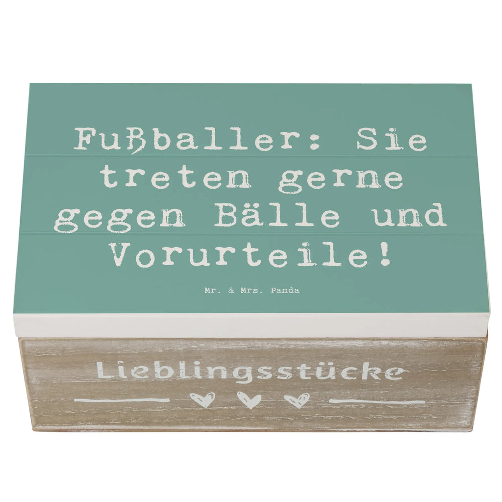 Holzkiste Spruch Fußballer: Sie treten gerne gegen Bälle und Vorurteile! Holzkiste, Kiste, Schatzkiste, Truhe, Schatulle, XXL, Erinnerungsbox, Erinnerungskiste, Dekokiste, Aufbewahrungsbox, Geschenkbox, Geschenkdose, Beruf, Ausbildung, Jubiläum, Abschied, Rente, Kollege, Kollegin, Geschenk, Schenken, Arbeitskollege, Mitarbeiter, Firma, Danke, Dankeschön