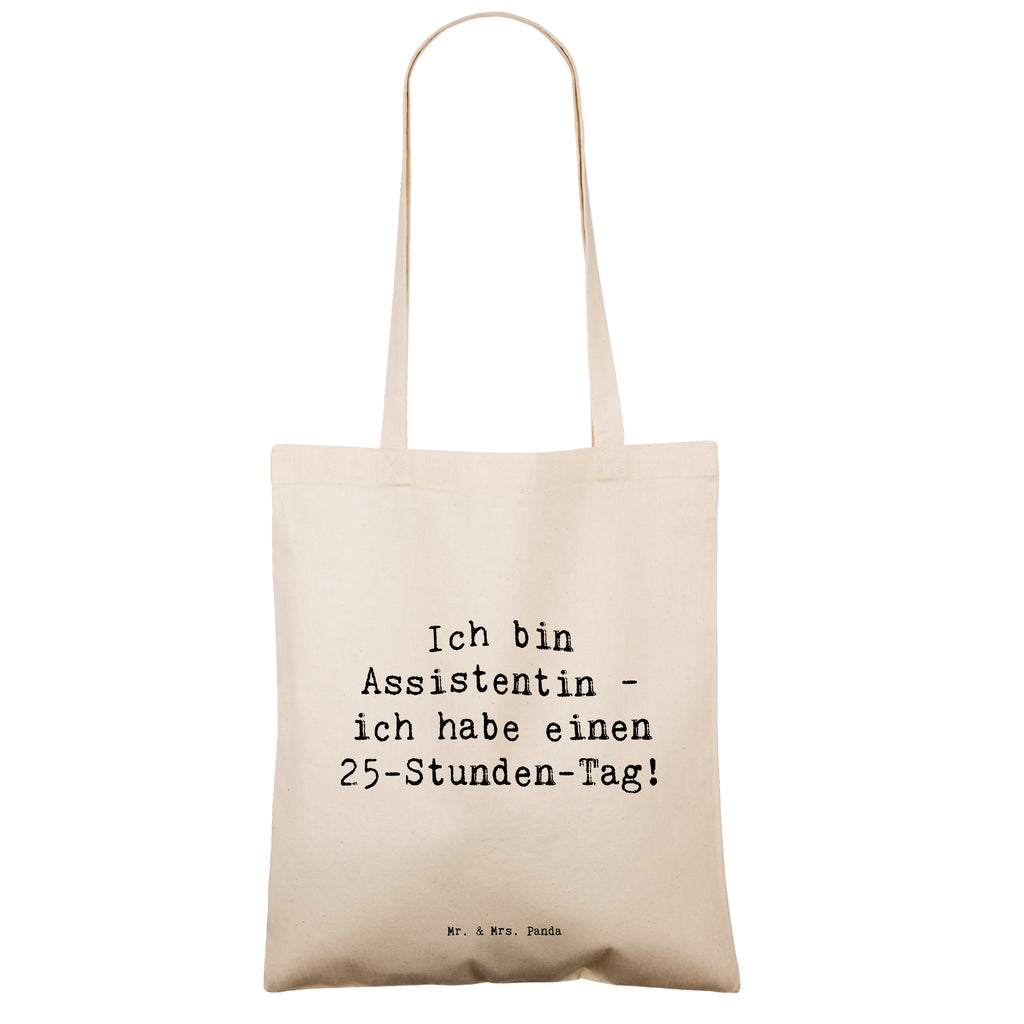 Tragetasche Spruch Ich bin Assistentin - ich habe einen 25-Stunden-Tag! Beuteltasche, Beutel, Einkaufstasche, Jutebeutel, Stoffbeutel, Tasche, Shopper, Umhängetasche, Strandtasche, Schultertasche, Stofftasche, Tragetasche, Badetasche, Jutetasche, Einkaufstüte, Laptoptasche, Beruf, Ausbildung, Jubiläum, Abschied, Rente, Kollege, Kollegin, Geschenk, Schenken, Arbeitskollege, Mitarbeiter, Firma, Danke, Dankeschön