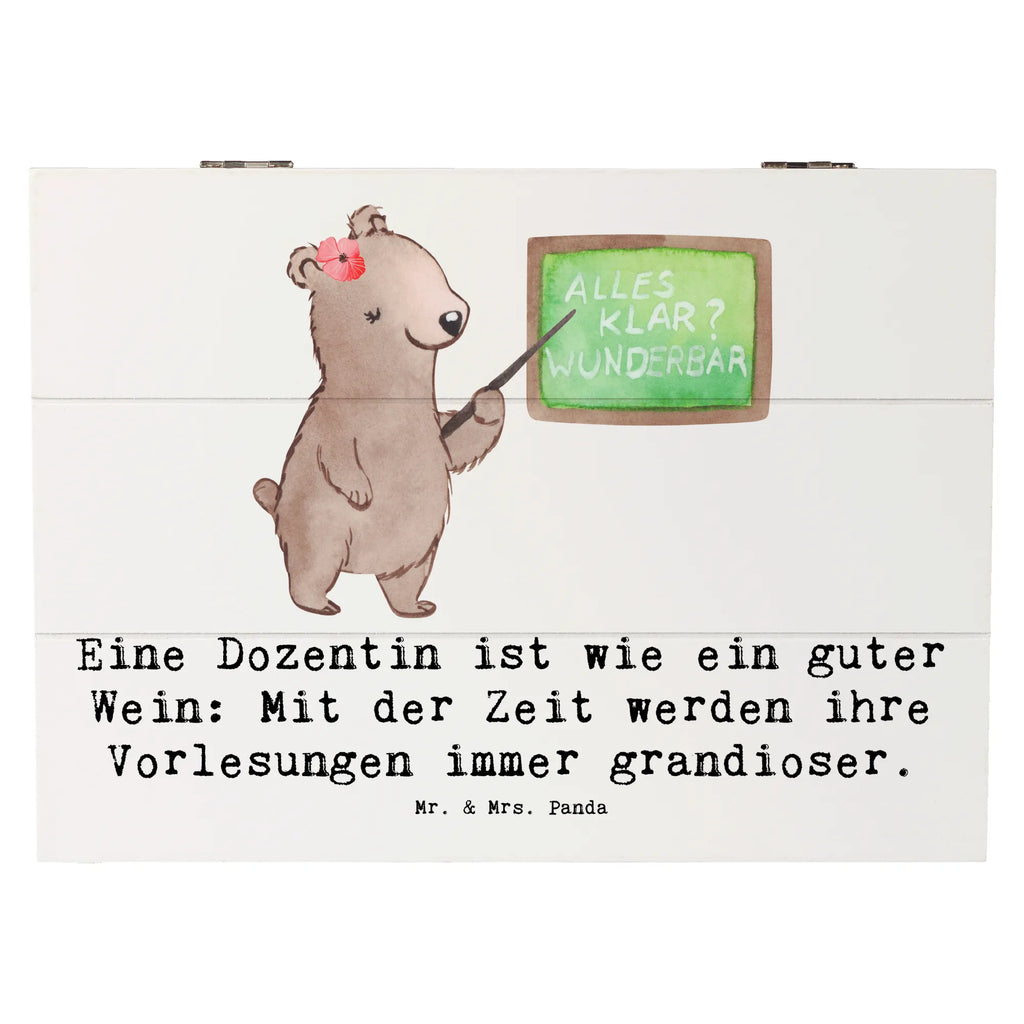 Holzkiste Eine Dozentin ist wie ein guter Wein: Mit der Zeit werden ihre Vorlesungen immer grandioser. Holzkiste, Kiste, Schatzkiste, Truhe, Schatulle, XXL, Erinnerungsbox, Erinnerungskiste, Dekokiste, Aufbewahrungsbox, Geschenkbox, Geschenkdose, Beruf, Ausbildung, Jubiläum, Abschied, Rente, Kollege, Kollegin, Geschenk, Schenken, Arbeitskollege, Mitarbeiter, Firma, Danke, Dankeschön