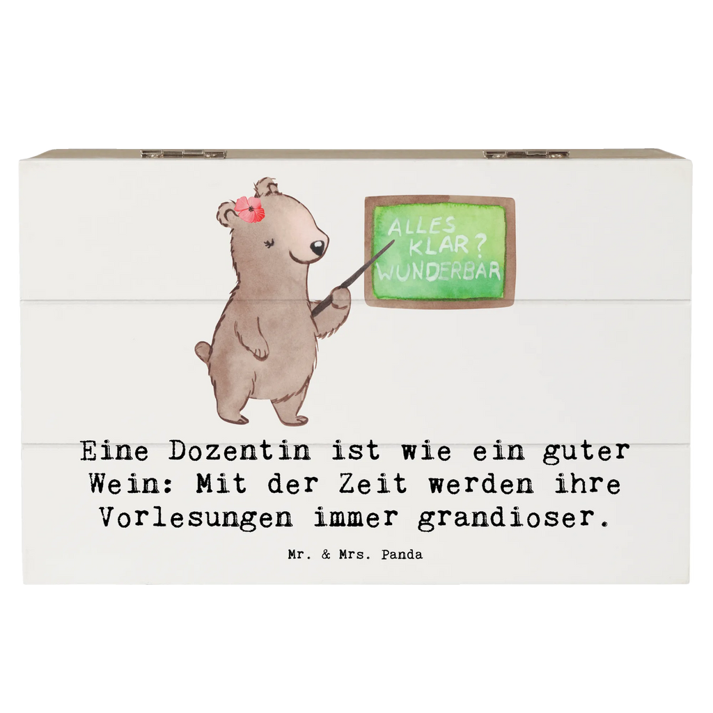 Holzkiste Eine Dozentin ist wie ein guter Wein: Mit der Zeit werden ihre Vorlesungen immer grandioser. Holzkiste, Kiste, Schatzkiste, Truhe, Schatulle, XXL, Erinnerungsbox, Erinnerungskiste, Dekokiste, Aufbewahrungsbox, Geschenkbox, Geschenkdose, Beruf, Ausbildung, Jubiläum, Abschied, Rente, Kollege, Kollegin, Geschenk, Schenken, Arbeitskollege, Mitarbeiter, Firma, Danke, Dankeschön