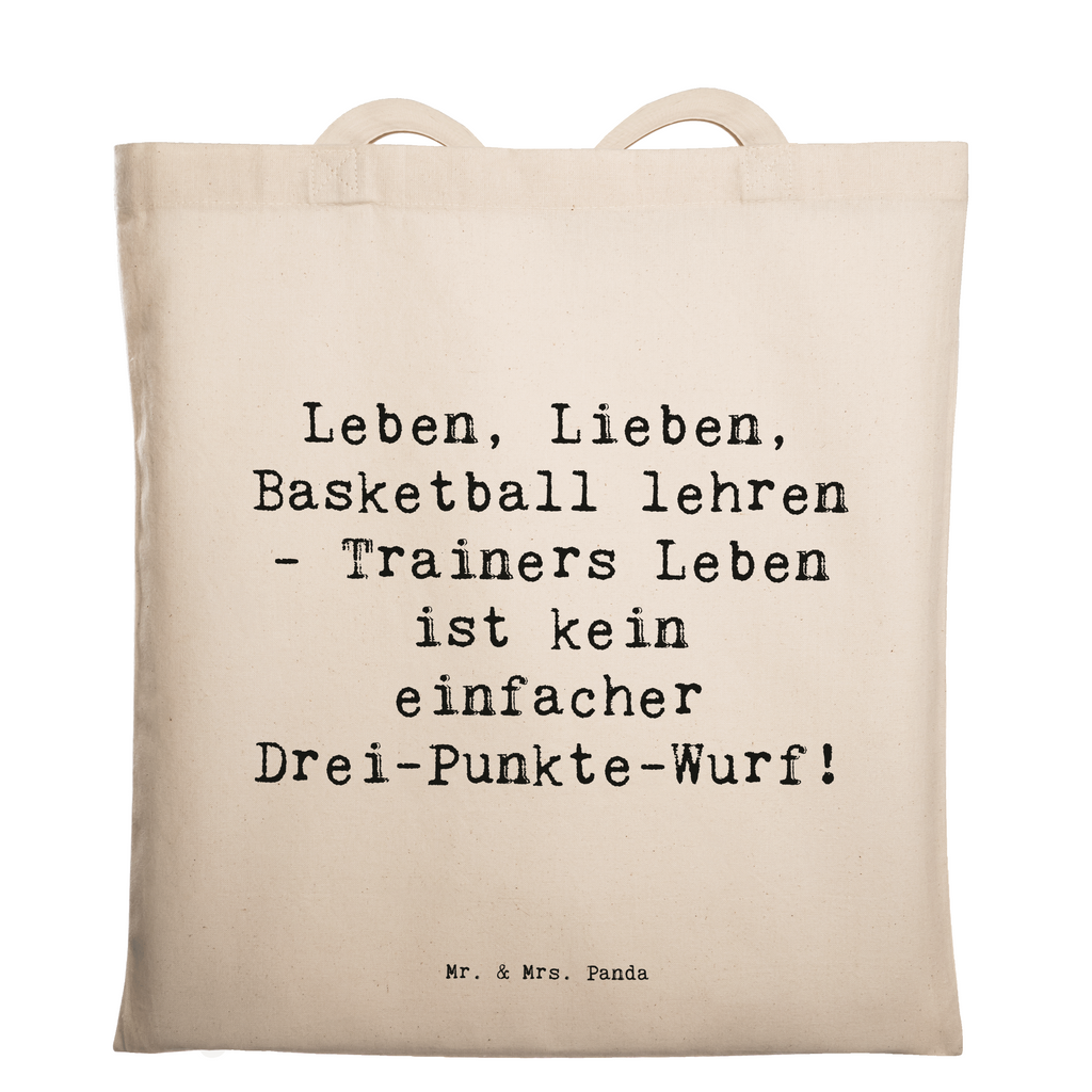 Tragetasche Spruch Leben, Lieben, Basketball lehren - Trainers Leben ist kein einfacher Drei-Punkte-Wurf! Beuteltasche, Beutel, Einkaufstasche, Jutebeutel, Stoffbeutel, Tasche, Shopper, Umhängetasche, Strandtasche, Schultertasche, Stofftasche, Tragetasche, Badetasche, Jutetasche, Einkaufstüte, Laptoptasche, Beruf, Ausbildung, Jubiläum, Abschied, Rente, Kollege, Kollegin, Geschenk, Schenken, Arbeitskollege, Mitarbeiter, Firma, Danke, Dankeschön