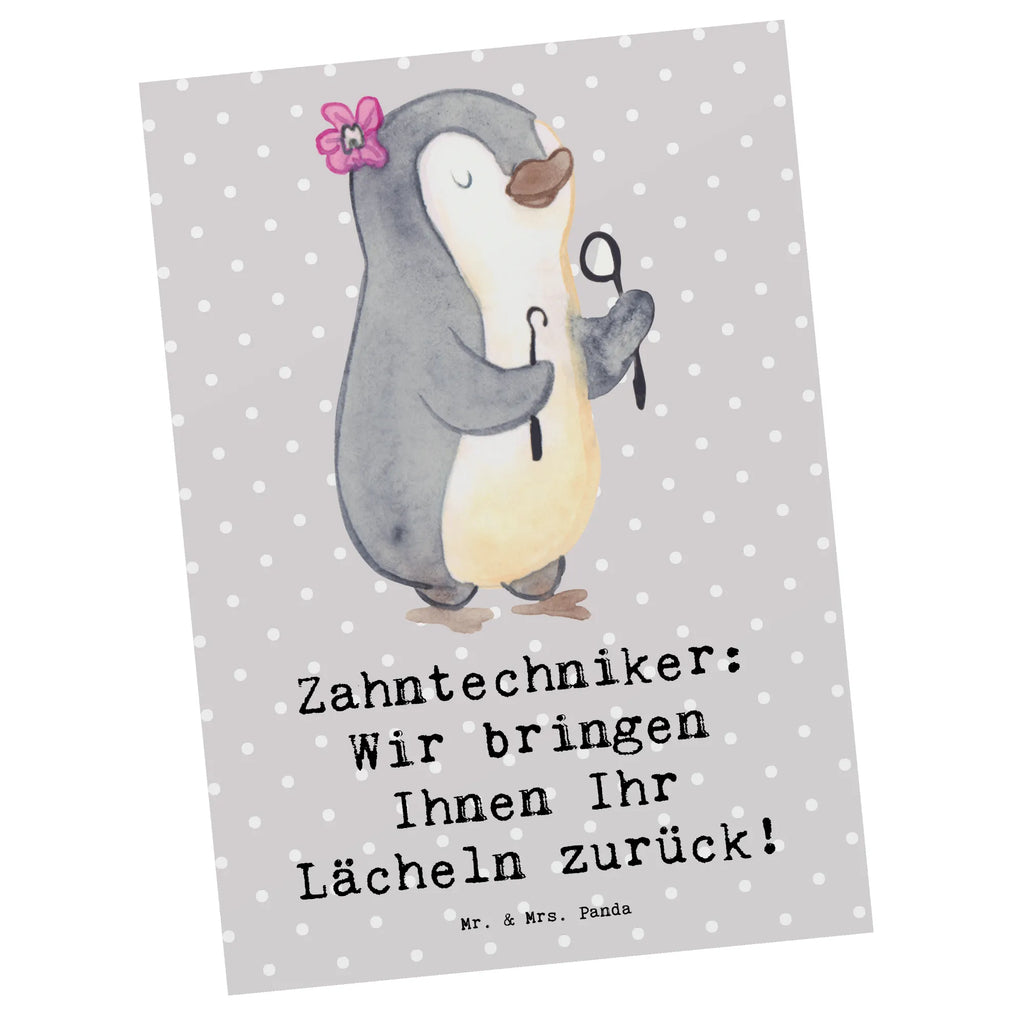 Postkarte Zahntechniker: Wir bringen Ihnen Ihr Lächeln zurück! Postkarte, Karte, Geschenkkarte, Grußkarte, Einladung, Ansichtskarte, Geburtstagskarte, Einladungskarte, Dankeskarte, Ansichtskarten, Einladung Geburtstag, Einladungskarten Geburtstag, Beruf, Ausbildung, Jubiläum, Abschied, Rente, Kollege, Kollegin, Geschenk, Schenken, Arbeitskollege, Mitarbeiter, Firma, Danke, Dankeschön