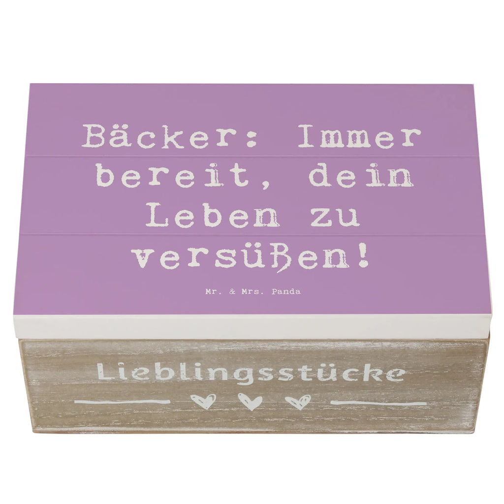 Holzkiste Spruch Bäcker: Immer bereit, dein Leben zu versüßen! Holzkiste, Kiste, Schatzkiste, Truhe, Schatulle, XXL, Erinnerungsbox, Erinnerungskiste, Dekokiste, Aufbewahrungsbox, Geschenkbox, Geschenkdose, Beruf, Ausbildung, Jubiläum, Abschied, Rente, Kollege, Kollegin, Geschenk, Schenken, Arbeitskollege, Mitarbeiter, Firma, Danke, Dankeschön