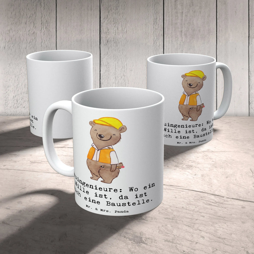 Tasse Bauingenieure: Wo ein Wille ist, da ist auch eine Baustelle. Tasse, Kaffeetasse, Teetasse, Becher, Kaffeebecher, Teebecher, Keramiktasse, Porzellantasse, Büro Tasse, Geschenk Tasse, Tasse Sprüche, Tasse Motive, Kaffeetassen, Tasse bedrucken, Designer Tasse, Cappuccino Tassen, Schöne Teetassen, Beruf, Ausbildung, Jubiläum, Abschied, Rente, Kollege, Kollegin, Geschenk, Schenken, Arbeitskollege, Mitarbeiter, Firma, Danke, Dankeschön