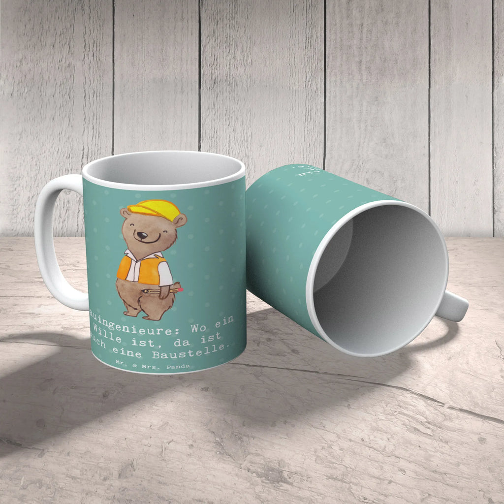 Mug Bauingenieure: Wo ein Wille ist, da ist auch eine Baustelle. Tasse, Kaffeetasse, Teetasse, Becher, Kaffeebecher, Teebecher, Keramiktasse, Porzellantasse, Büro Tasse, Geschenk Tasse, Tasse Sprüche, Tasse Motive, Kaffeetassen, Tasse bedrucken, Designer Tasse, Cappuccino Tassen, Schöne Teetassen, Beruf, Ausbildung, Jubiläum, Abschied, Rente, Kollege, Kollegin, Geschenk, Schenken, Arbeitskollege, Mitarbeiter, Firma, Danke, Dankeschön