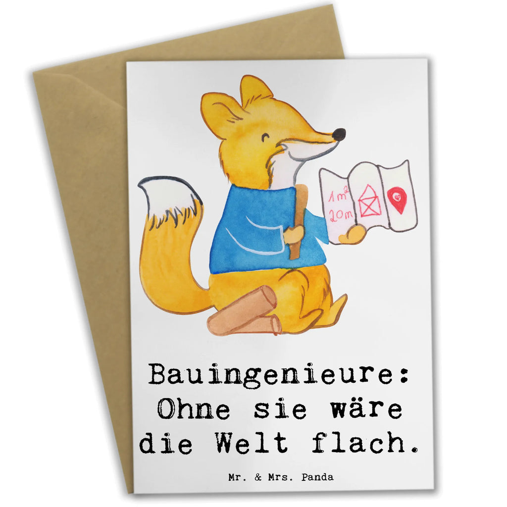 Grußkarte Bauingenieure: Ohne sie wäre die Welt flach. Grußkarte, Klappkarte, Einladungskarte, Glückwunschkarte, Hochzeitskarte, Geburtstagskarte, Karte, Ansichtskarten, Beruf, Ausbildung, Jubiläum, Abschied, Rente, Kollege, Kollegin, Geschenk, Schenken, Arbeitskollege, Mitarbeiter, Firma, Danke, Dankeschön