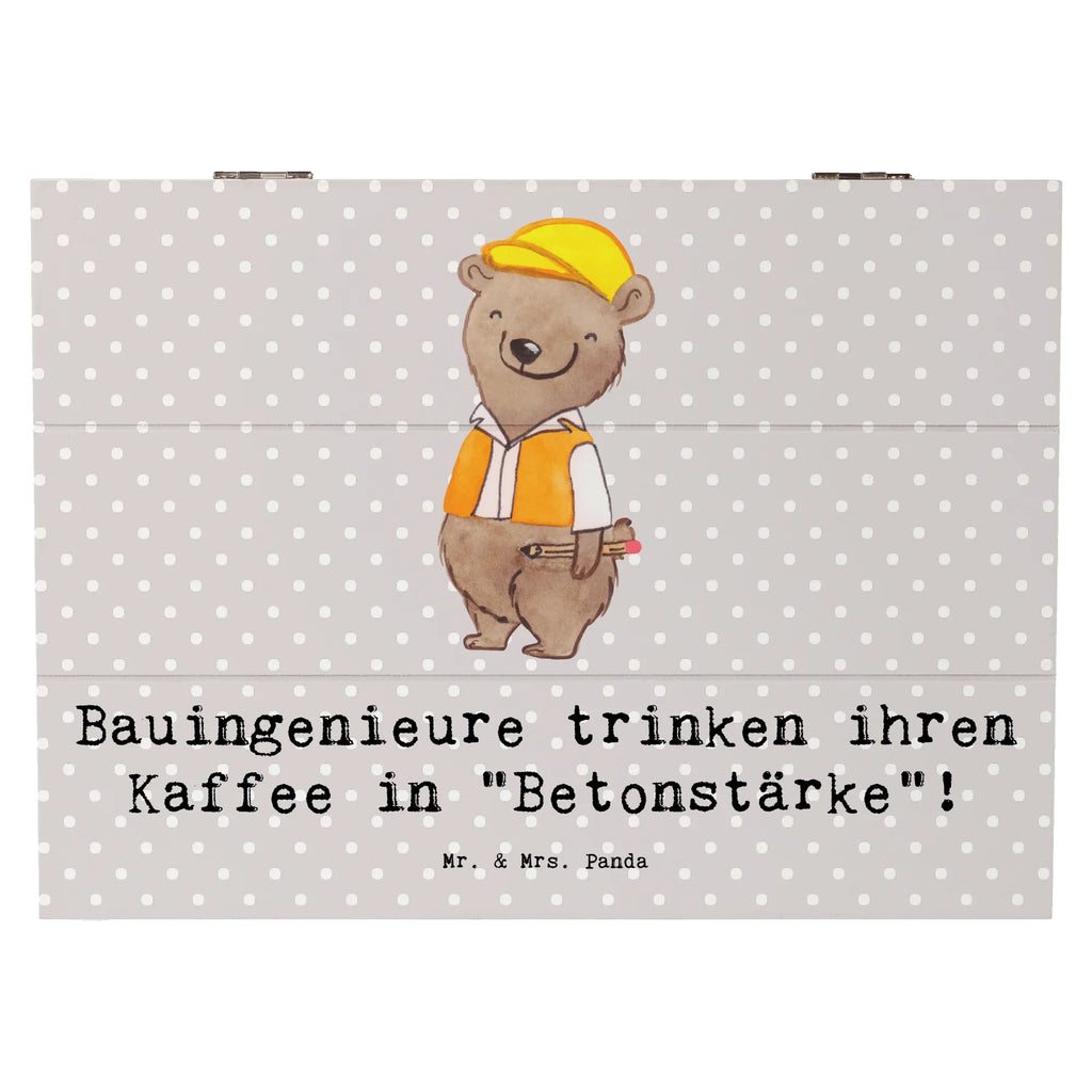 Holzkiste Bauingenieure trinken ihren Kaffee in "Betonstärke"! Holzkiste, Kiste, Schatzkiste, Truhe, Schatulle, XXL, Erinnerungsbox, Erinnerungskiste, Dekokiste, Aufbewahrungsbox, Geschenkbox, Geschenkdose, Beruf, Ausbildung, Jubiläum, Abschied, Rente, Kollege, Kollegin, Geschenk, Schenken, Arbeitskollege, Mitarbeiter, Firma, Danke, Dankeschön