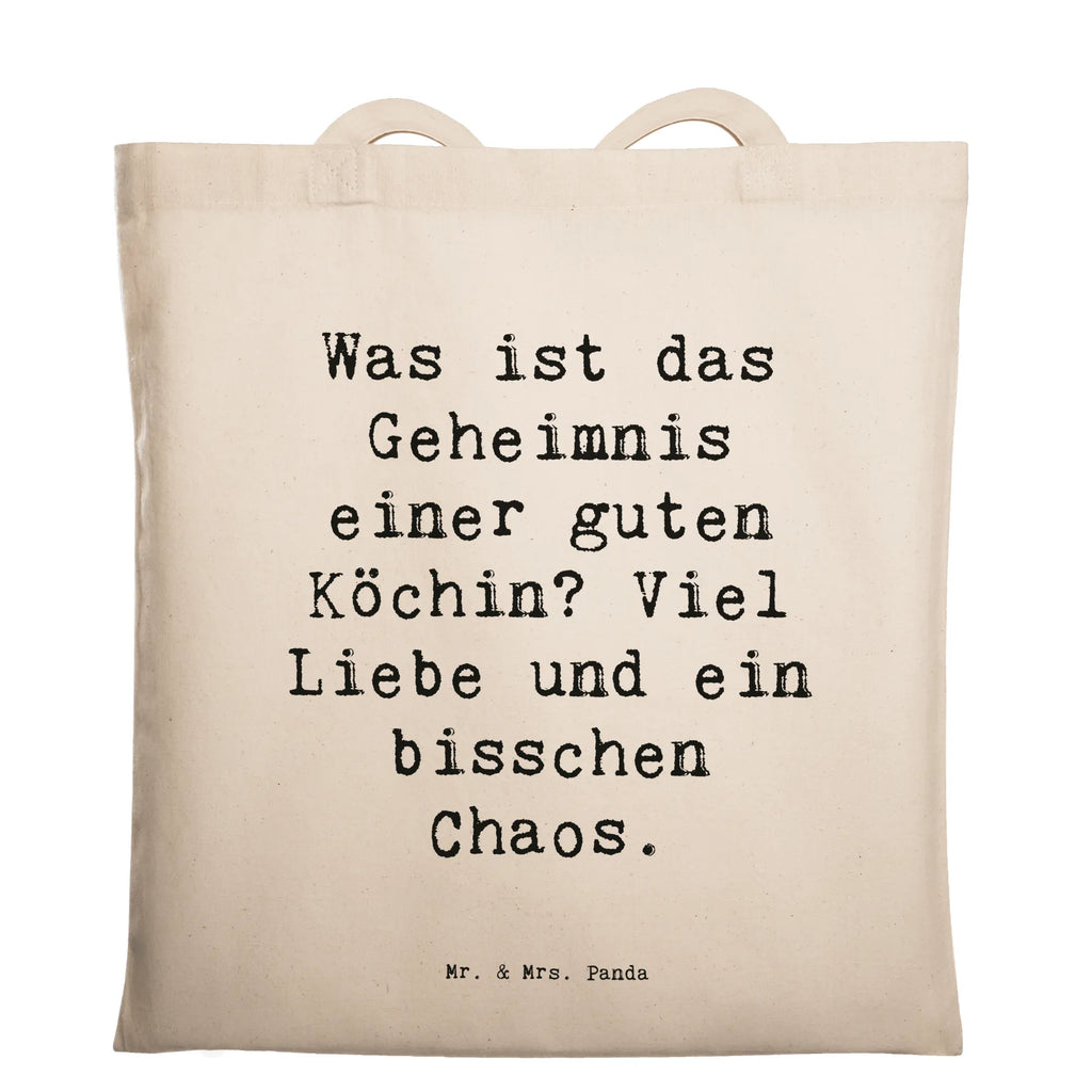 Tragetasche Spruch Was ist das Geheimnis einer guten Köchin? Viel Liebe und ein bisschen Chaos. Beuteltasche, Beutel, Einkaufstasche, Jutebeutel, Stoffbeutel, Tasche, Shopper, Umhängetasche, Strandtasche, Schultertasche, Stofftasche, Tragetasche, Badetasche, Jutetasche, Einkaufstüte, Laptoptasche, Beruf, Ausbildung, Jubiläum, Abschied, Rente, Kollege, Kollegin, Geschenk, Schenken, Arbeitskollege, Mitarbeiter, Firma, Danke, Dankeschön