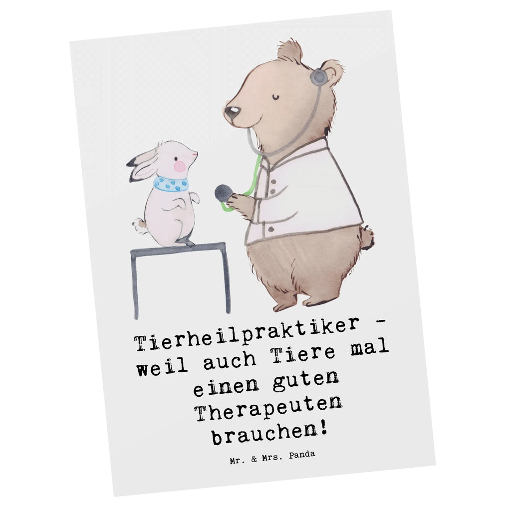 Postkarte Tierheilpraktiker - weil auch Tiere mal einen guten Therapeuten brauchen! Postkarte, Karte, Geschenkkarte, Grußkarte, Einladung, Ansichtskarte, Geburtstagskarte, Einladungskarte, Dankeskarte, Ansichtskarten, Einladung Geburtstag, Einladungskarten Geburtstag, Beruf, Ausbildung, Jubiläum, Abschied, Rente, Kollege, Kollegin, Geschenk, Schenken, Arbeitskollege, Mitarbeiter, Firma, Danke, Dankeschön