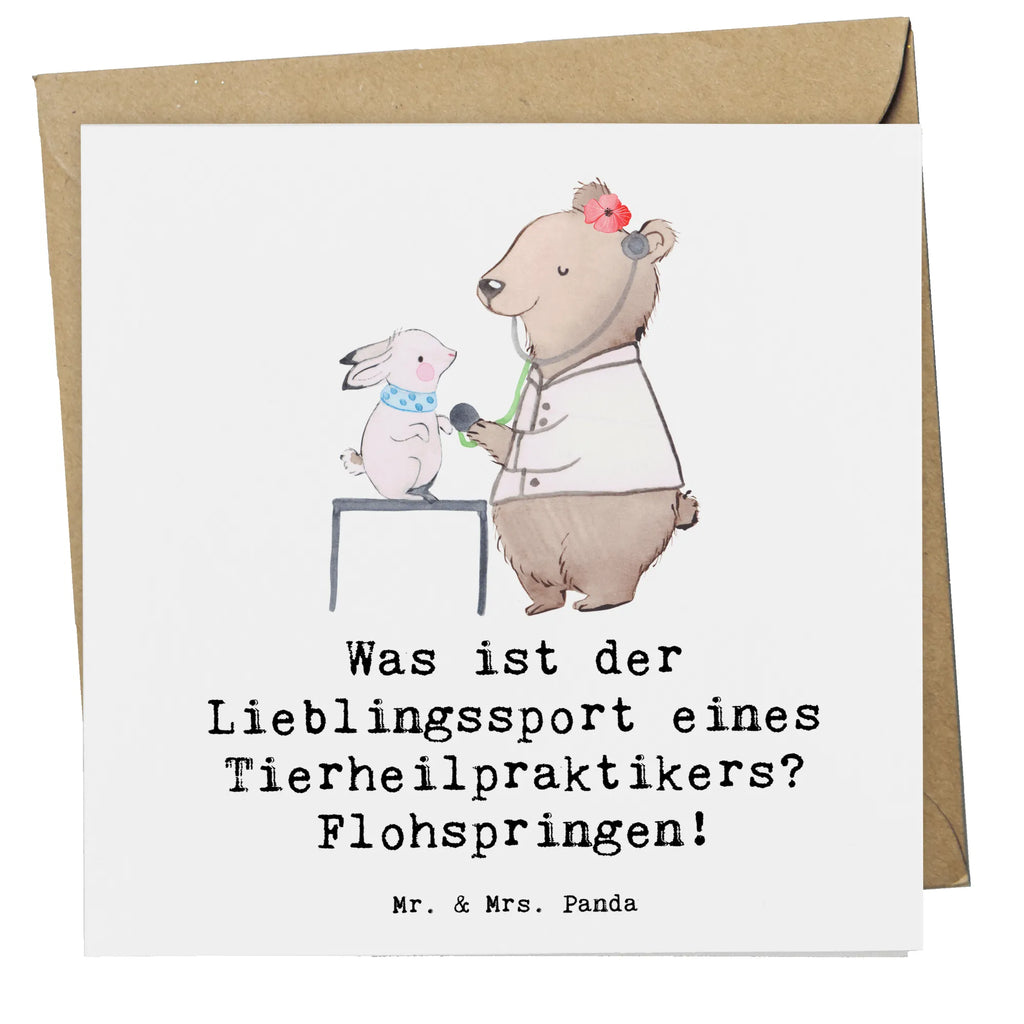 Deluxe Karte Was ist der Lieblingssport eines Tierheilpraktikers? Flohspringen! Karte, Grußkarte, Klappkarte, Einladungskarte, Glückwunschkarte, Hochzeitskarte, Geburtstagskarte, Hochwertige Grußkarte, Hochwertige Klappkarte, Beruf, Ausbildung, Jubiläum, Abschied, Rente, Kollege, Kollegin, Geschenk, Schenken, Arbeitskollege, Mitarbeiter, Firma, Danke, Dankeschön