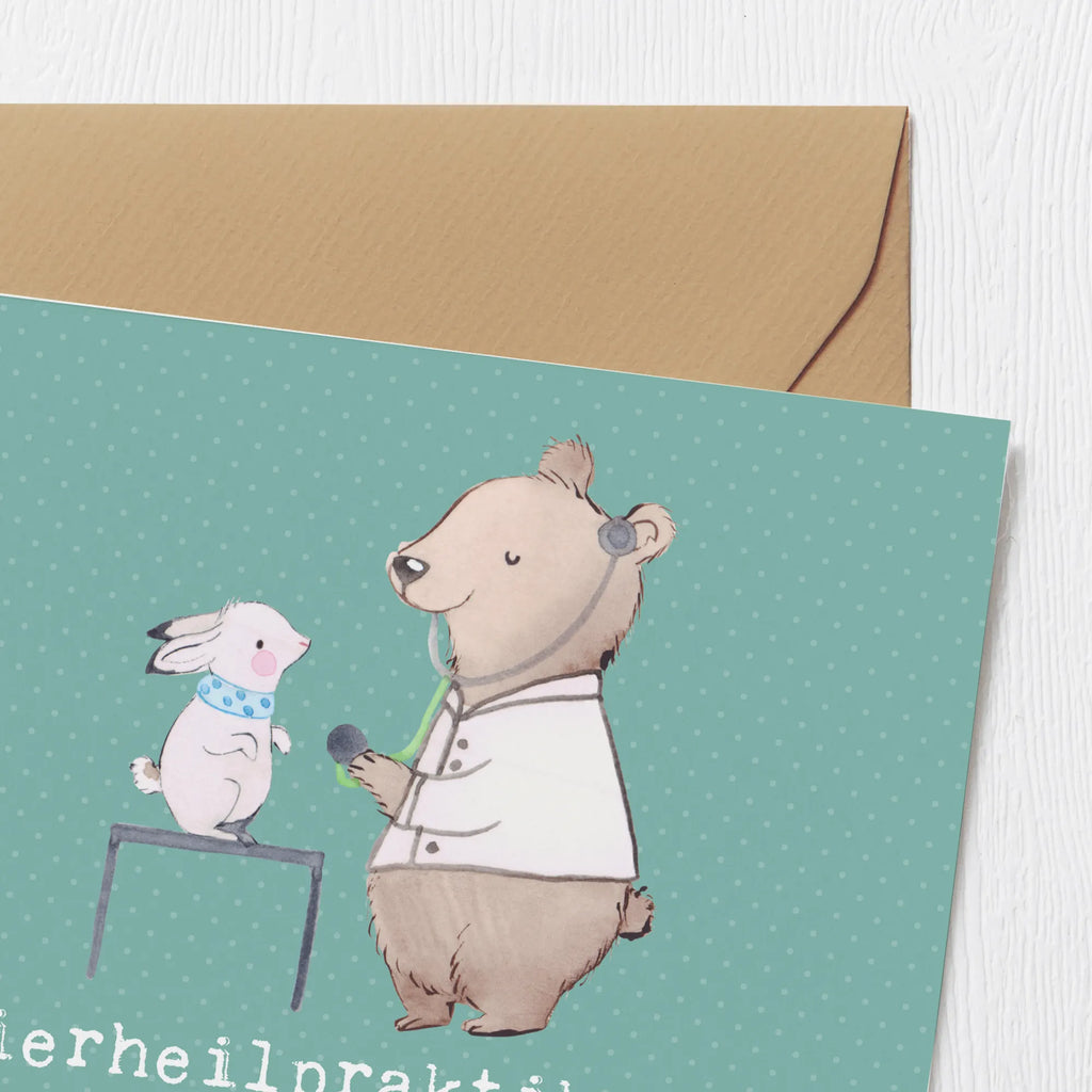 Deluxe Card Tierheilpraktiker - weil auch Tiere mal einen guten Therapeuten brauchen! Karte, Grußkarte, Klappkarte, Einladungskarte, Glückwunschkarte, Hochzeitskarte, Geburtstagskarte, Hochwertige Grußkarte, Hochwertige Klappkarte, Beruf, Ausbildung, Jubiläum, Abschied, Rente, Kollege, Kollegin, Geschenk, Schenken, Arbeitskollege, Mitarbeiter, Firma, Danke, Dankeschön