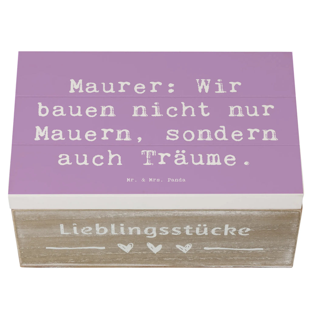 Holzkiste Spruch Maurer: Wir bauen nicht nur Mauern, sondern auch Träume. Holzkiste, Kiste, Schatzkiste, Truhe, Schatulle, XXL, Erinnerungsbox, Erinnerungskiste, Dekokiste, Aufbewahrungsbox, Geschenkbox, Geschenkdose, Beruf, Ausbildung, Jubiläum, Abschied, Rente, Kollege, Kollegin, Geschenk, Schenken, Arbeitskollege, Mitarbeiter, Firma, Danke, Dankeschön