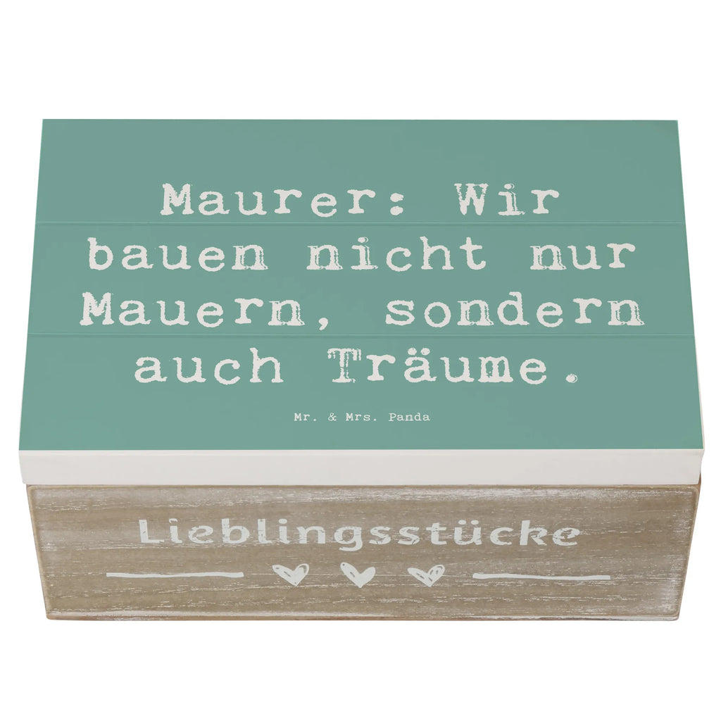 Holzkiste Spruch Maurer: Wir bauen nicht nur Mauern, sondern auch Träume. Holzkiste, Kiste, Schatzkiste, Truhe, Schatulle, XXL, Erinnerungsbox, Erinnerungskiste, Dekokiste, Aufbewahrungsbox, Geschenkbox, Geschenkdose, Beruf, Ausbildung, Jubiläum, Abschied, Rente, Kollege, Kollegin, Geschenk, Schenken, Arbeitskollege, Mitarbeiter, Firma, Danke, Dankeschön