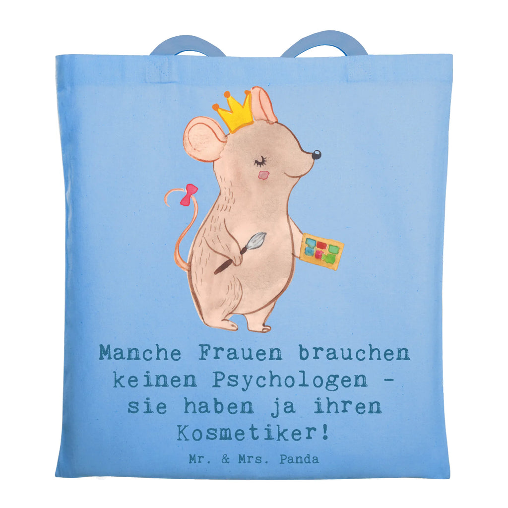 Tragetasche Manche Frauen brauchen keinen Psychologen - sie haben ja ihren Kosmetiker! Beuteltasche, Beutel, Einkaufstasche, Jutebeutel, Stoffbeutel, Tasche, Shopper, Umhängetasche, Strandtasche, Schultertasche, Stofftasche, Tragetasche, Badetasche, Jutetasche, Einkaufstüte, Laptoptasche, Beruf, Ausbildung, Jubiläum, Abschied, Rente, Kollege, Kollegin, Geschenk, Schenken, Arbeitskollege, Mitarbeiter, Firma, Danke, Dankeschön