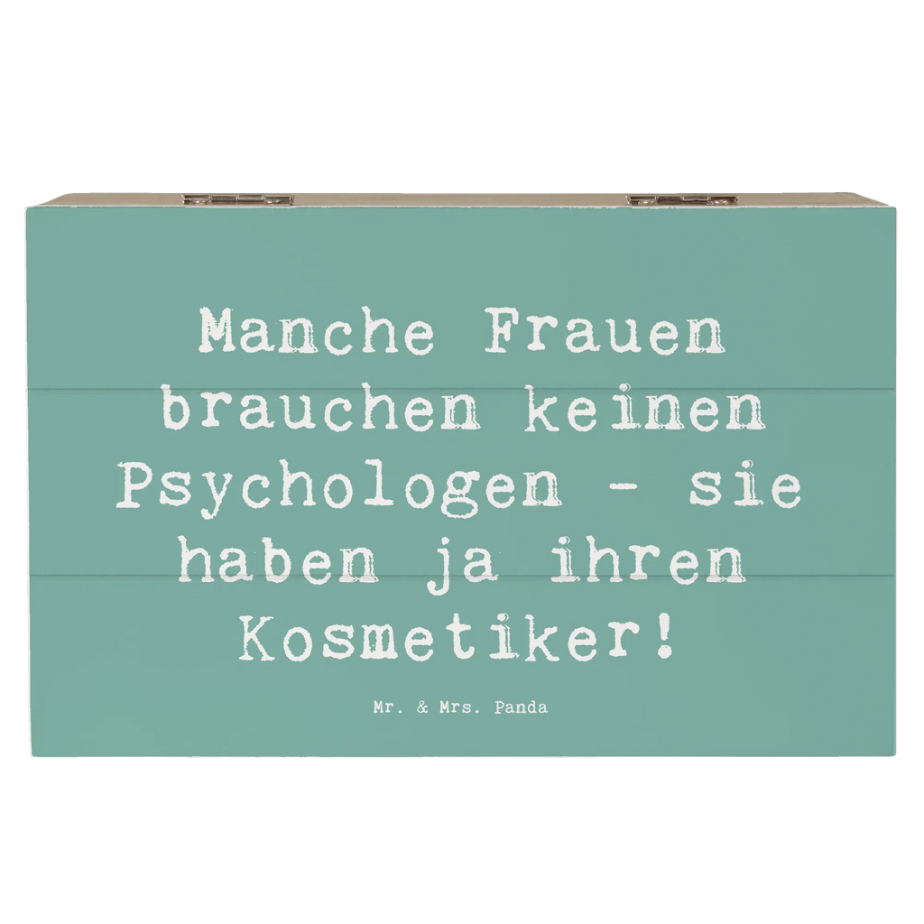 Holzkiste Spruch Manche Frauen brauchen keinen Psychologen - sie haben ja ihren Kosmetiker! Holzkiste, Kiste, Schatzkiste, Truhe, Schatulle, XXL, Erinnerungsbox, Erinnerungskiste, Dekokiste, Aufbewahrungsbox, Geschenkbox, Geschenkdose, Beruf, Ausbildung, Jubiläum, Abschied, Rente, Kollege, Kollegin, Geschenk, Schenken, Arbeitskollege, Mitarbeiter, Firma, Danke, Dankeschön