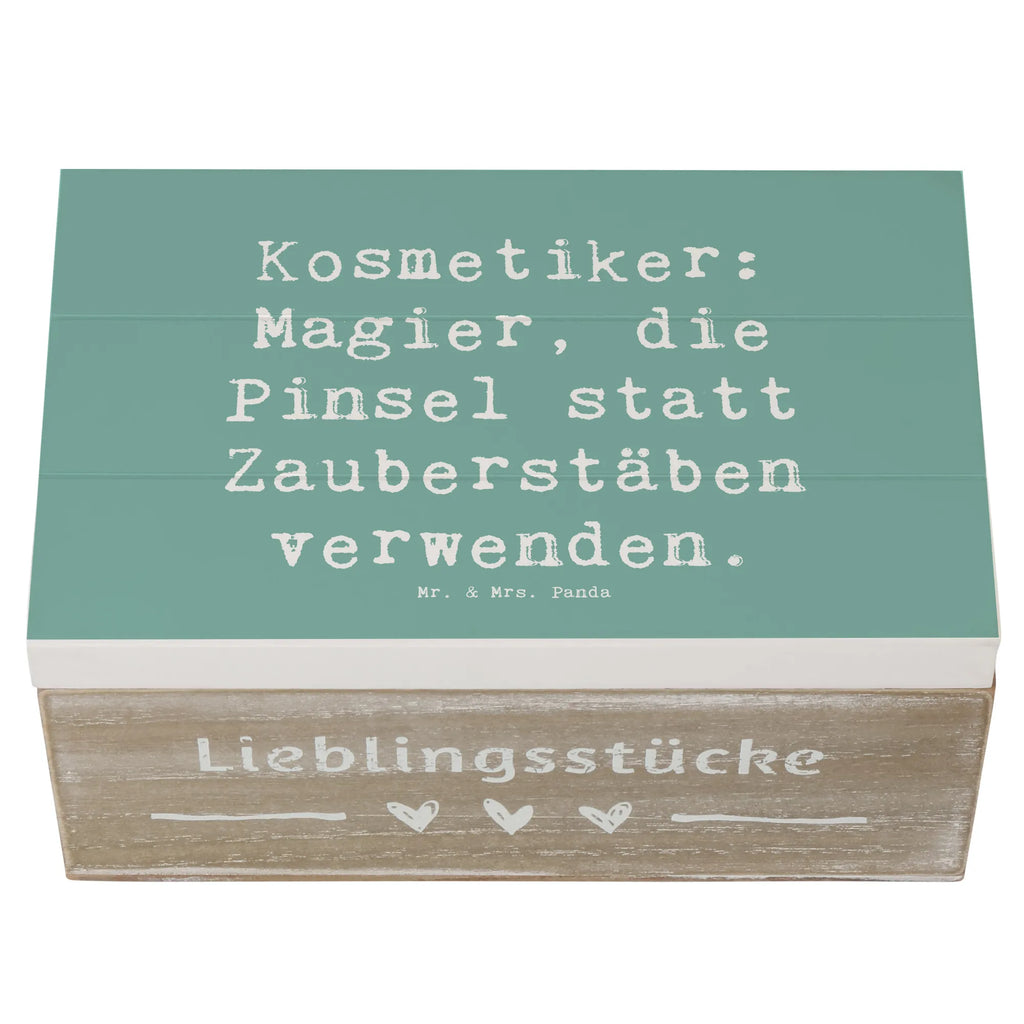 Holzkiste Spruch Kosmetiker: Magier, die Pinsel statt Zauberstäben verwenden. Holzkiste, Kiste, Schatzkiste, Truhe, Schatulle, XXL, Erinnerungsbox, Erinnerungskiste, Dekokiste, Aufbewahrungsbox, Geschenkbox, Geschenkdose, Beruf, Ausbildung, Jubiläum, Abschied, Rente, Kollege, Kollegin, Geschenk, Schenken, Arbeitskollege, Mitarbeiter, Firma, Danke, Dankeschön