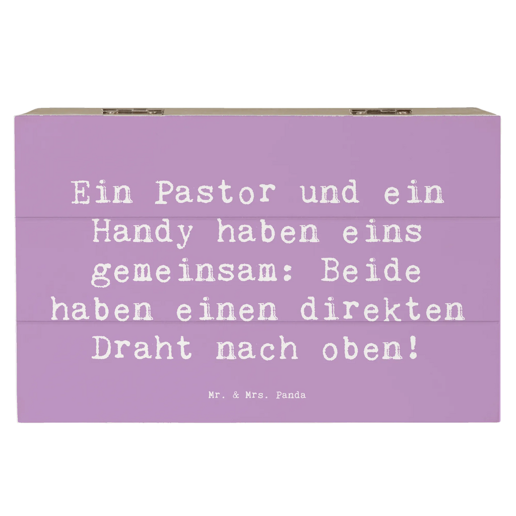 Holzkiste Spruch Ein Pastor und ein Handy haben eins gemeinsam: Beide haben einen direkten Draht nach oben! Holzkiste, Kiste, Schatzkiste, Truhe, Schatulle, XXL, Erinnerungsbox, Erinnerungskiste, Dekokiste, Aufbewahrungsbox, Geschenkbox, Geschenkdose, Beruf, Ausbildung, Jubiläum, Abschied, Rente, Kollege, Kollegin, Geschenk, Schenken, Arbeitskollege, Mitarbeiter, Firma, Danke, Dankeschön