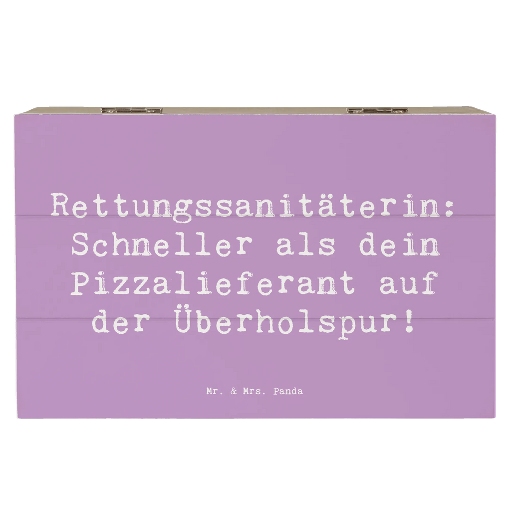 Holzkiste Spruch Rettungssanitäterin: Schneller als dein Pizzalieferant auf der Überholspur! Holzkiste, Kiste, Schatzkiste, Truhe, Schatulle, XXL, Erinnerungsbox, Erinnerungskiste, Dekokiste, Aufbewahrungsbox, Geschenkbox, Geschenkdose, Beruf, Ausbildung, Jubiläum, Abschied, Rente, Kollege, Kollegin, Geschenk, Schenken, Arbeitskollege, Mitarbeiter, Firma, Danke, Dankeschön