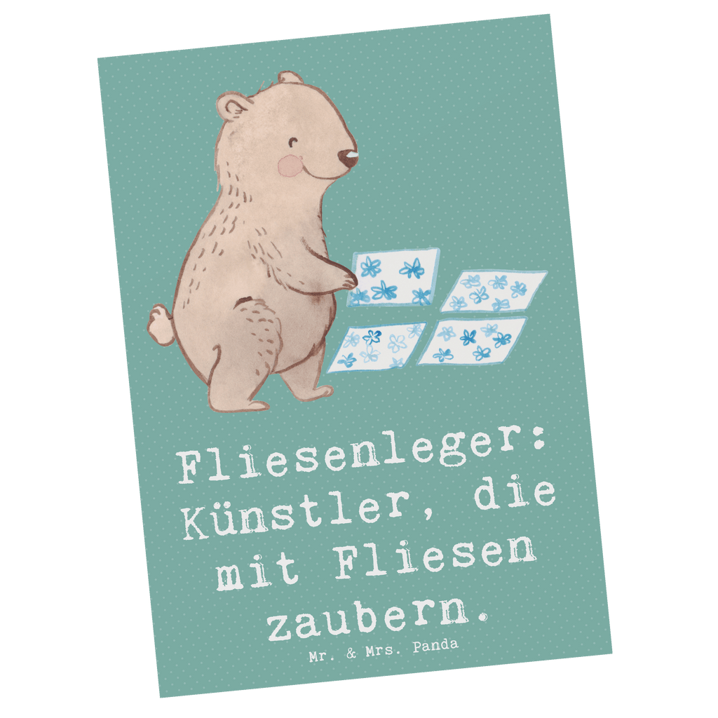 Postkarte Fliesenleger: Künstler, die mit Fliesen zaubern. Postkarte, Karte, Geschenkkarte, Grußkarte, Einladung, Ansichtskarte, Geburtstagskarte, Einladungskarte, Dankeskarte, Ansichtskarten, Einladung Geburtstag, Einladungskarten Geburtstag, Beruf, Ausbildung, Jubiläum, Abschied, Rente, Kollege, Kollegin, Geschenk, Schenken, Arbeitskollege, Mitarbeiter, Firma, Danke, Dankeschön