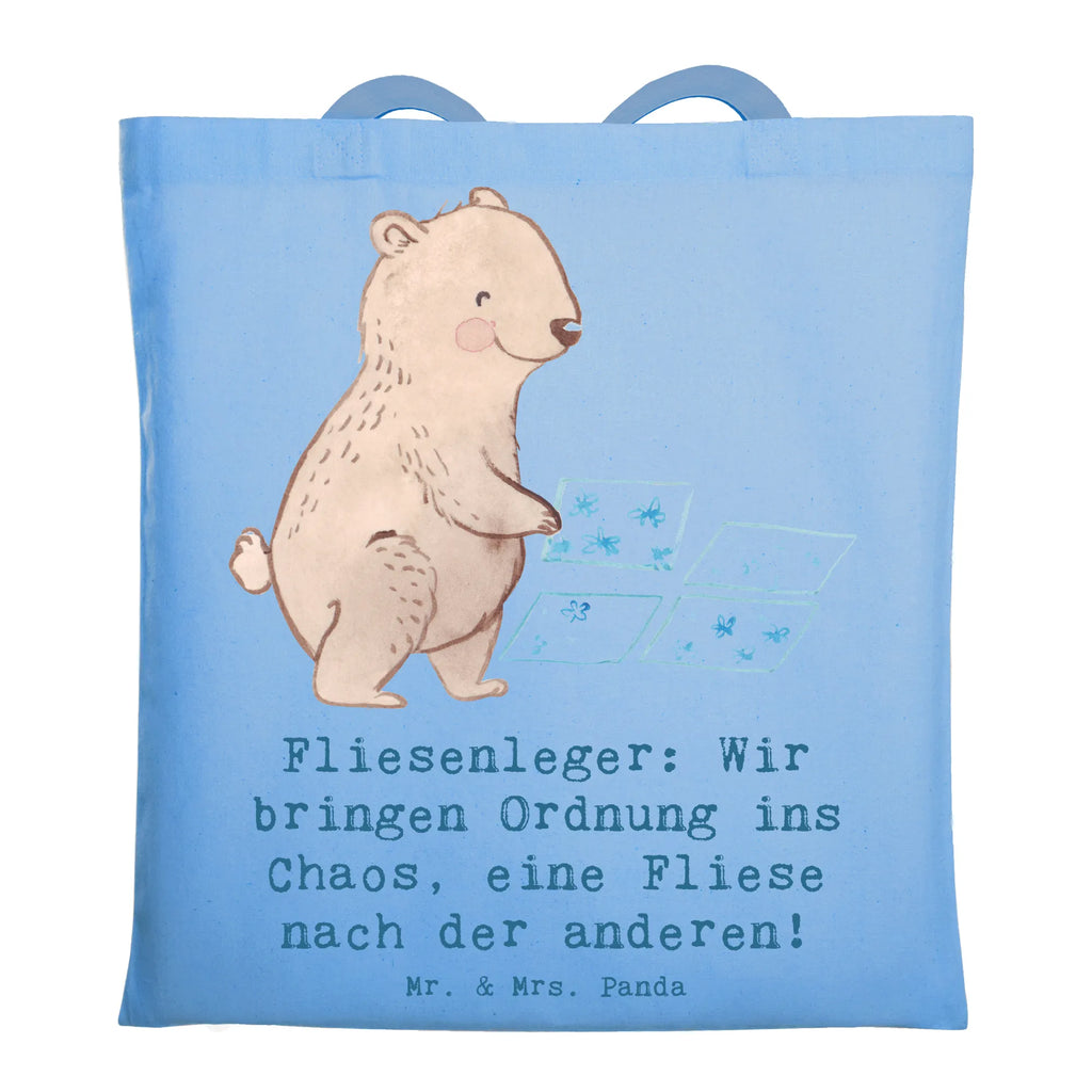 Tragetasche Fliesenleger: Wir bringen Ordnung ins Chaos, eine Fliese nach der anderen! Beuteltasche, Beutel, Einkaufstasche, Jutebeutel, Stoffbeutel, Tasche, Shopper, Umhängetasche, Strandtasche, Schultertasche, Stofftasche, Tragetasche, Badetasche, Jutetasche, Einkaufstüte, Laptoptasche, Beruf, Ausbildung, Jubiläum, Abschied, Rente, Kollege, Kollegin, Geschenk, Schenken, Arbeitskollege, Mitarbeiter, Firma, Danke, Dankeschön