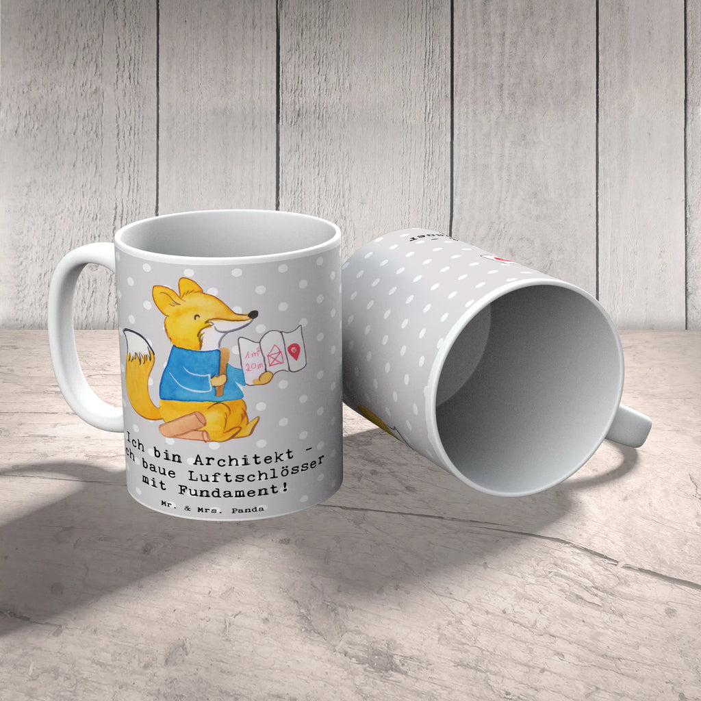 Tasse Ich bin Architekt - ich baue Luftschlösser mit Fundament! Tasse, Kaffeetasse, Teetasse, Becher, Kaffeebecher, Teebecher, Keramiktasse, Porzellantasse, Büro Tasse, Geschenk Tasse, Tasse Sprüche, Tasse Motive, Kaffeetassen, Tasse bedrucken, Designer Tasse, Cappuccino Tassen, Schöne Teetassen, Beruf, Ausbildung, Jubiläum, Abschied, Rente, Kollege, Kollegin, Geschenk, Schenken, Arbeitskollege, Mitarbeiter, Firma, Danke, Dankeschön