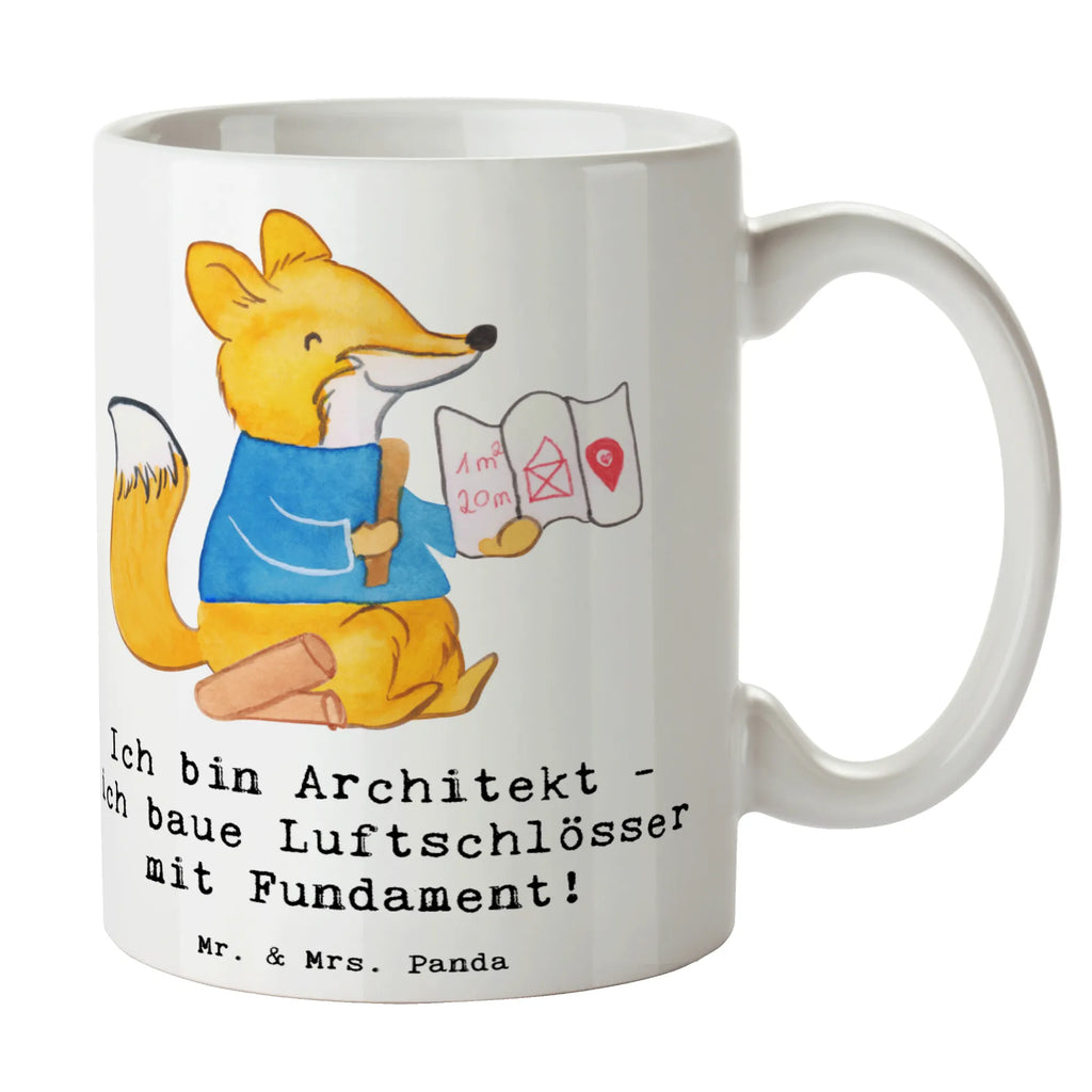 Tasse Ich bin Architekt - ich baue Luftschlösser mit Fundament! Tasse, Kaffeetasse, Teetasse, Becher, Kaffeebecher, Teebecher, Keramiktasse, Porzellantasse, Büro Tasse, Geschenk Tasse, Tasse Sprüche, Tasse Motive, Kaffeetassen, Tasse bedrucken, Designer Tasse, Cappuccino Tassen, Schöne Teetassen, Beruf, Ausbildung, Jubiläum, Abschied, Rente, Kollege, Kollegin, Geschenk, Schenken, Arbeitskollege, Mitarbeiter, Firma, Danke, Dankeschön