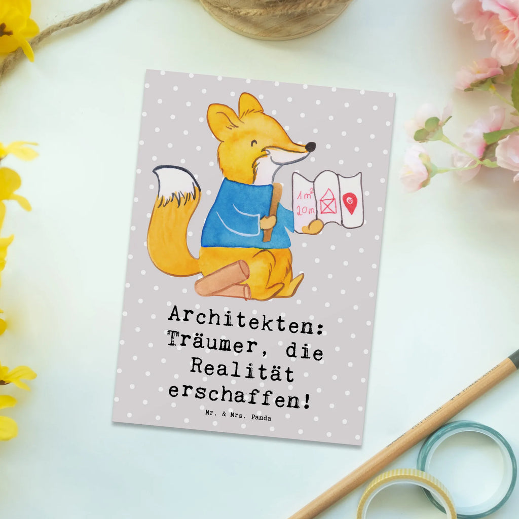 Postkarte Architekten: Träumer, die Realität erschaffen! Postkarte, Karte, Geschenkkarte, Grußkarte, Einladung, Ansichtskarte, Geburtstagskarte, Einladungskarte, Dankeskarte, Ansichtskarten, Einladung Geburtstag, Einladungskarten Geburtstag, Beruf, Ausbildung, Jubiläum, Abschied, Rente, Kollege, Kollegin, Geschenk, Schenken, Arbeitskollege, Mitarbeiter, Firma, Danke, Dankeschön